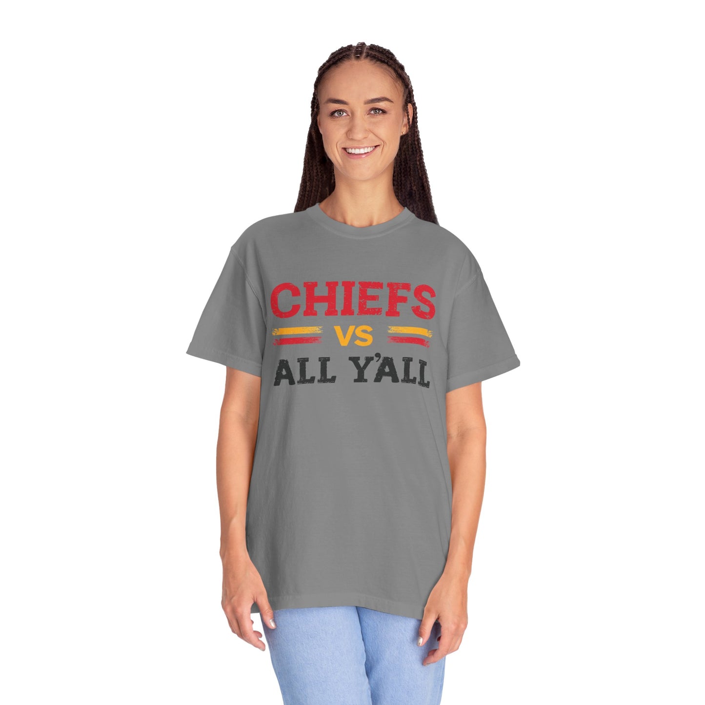 Game Day Humor T-Shirt, Chiefs vs All Y’all Tee, Sports Fan Gift, Unisex Shirt, Tailgate Party Apparel, Football Celebration Shirt