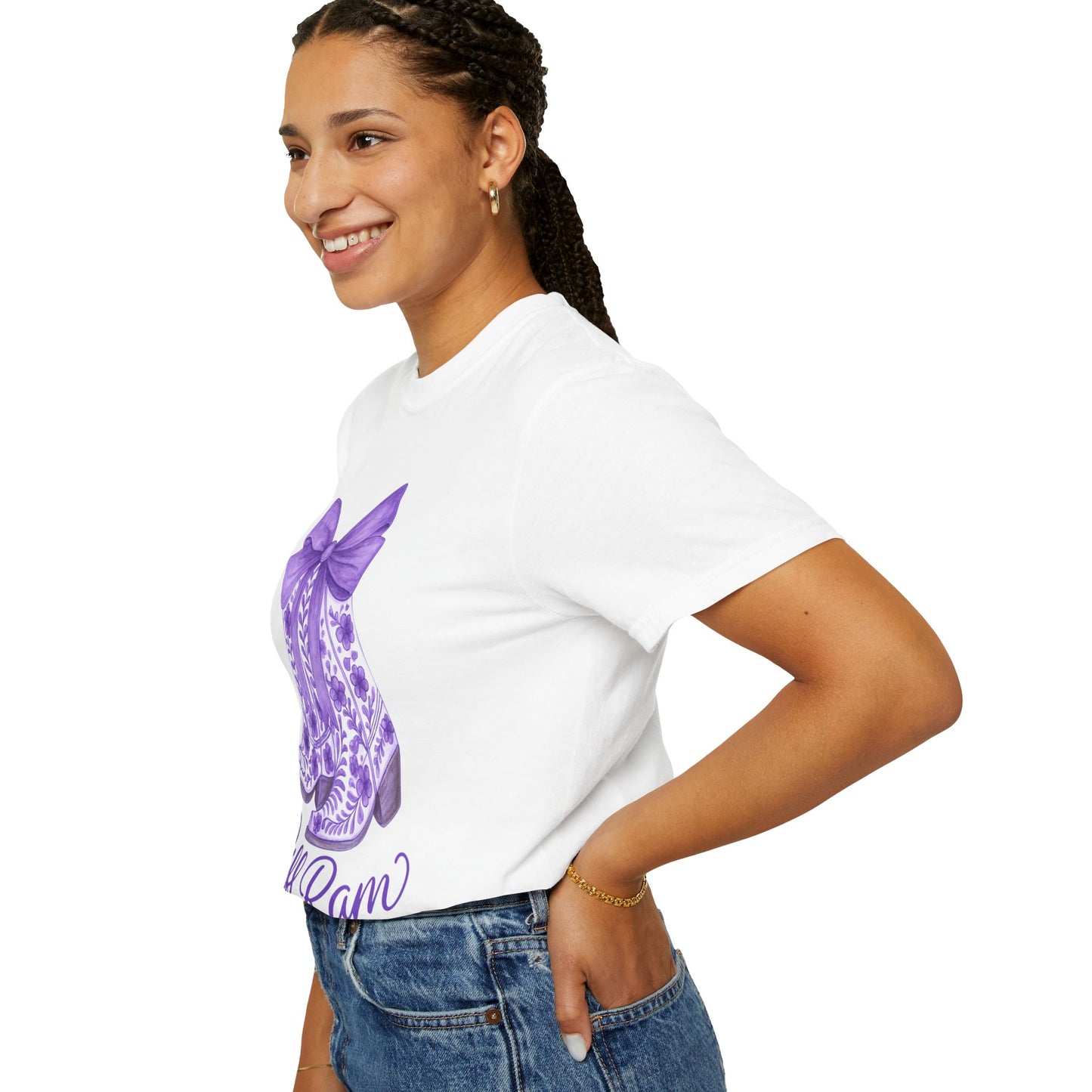 Purple Cowboy Boots T-Shirt | Western Style Tee, Festival Wear, Country Music Shirt, Gift for Horse Lovers, Casual Chic