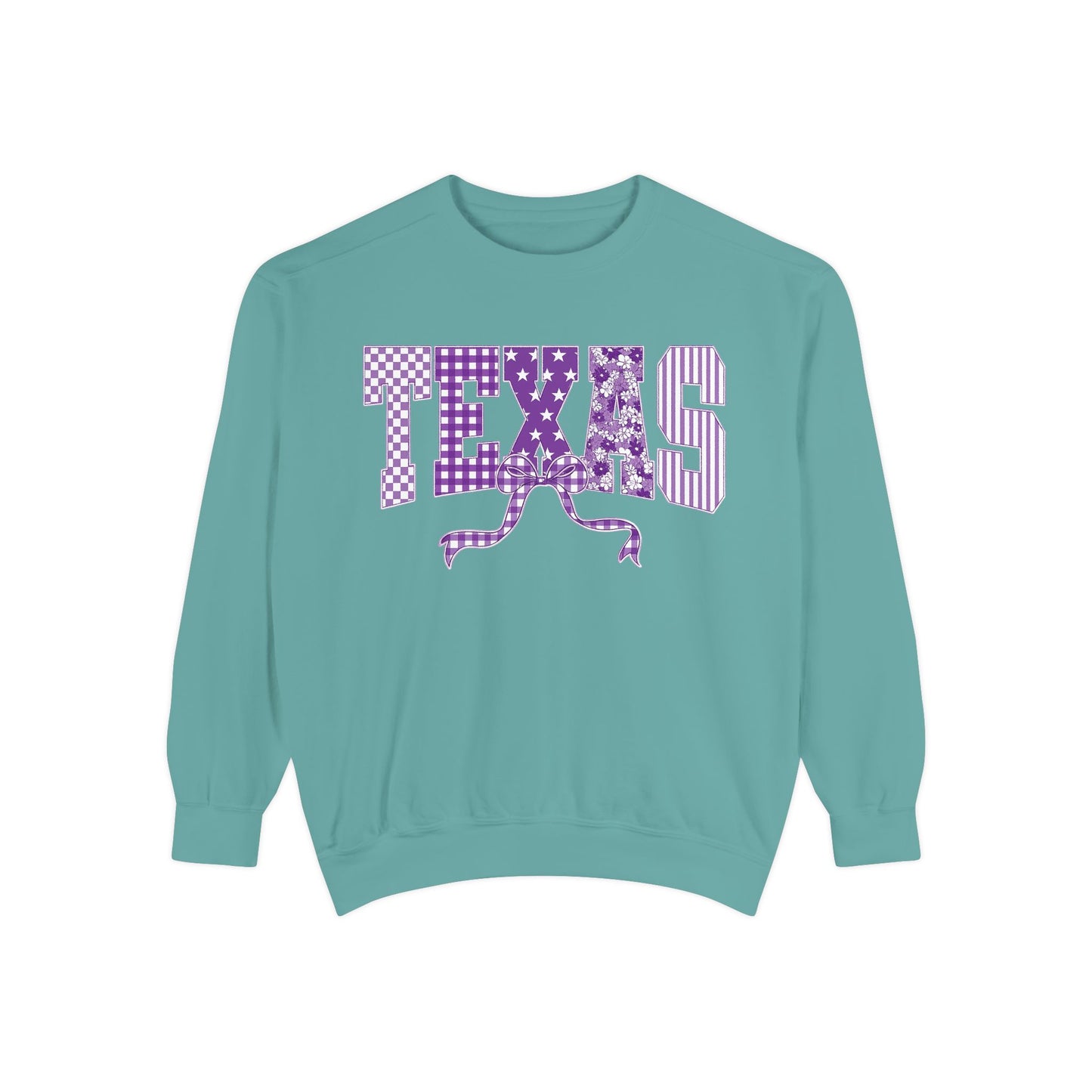 Texas Cowgirl Sweatshirt — Purple Western State Graphic