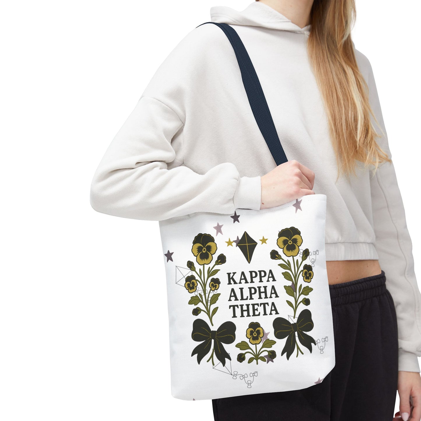 Floral Sorority Tote Bag | Kappa Alpha Theta, Eco-Friendly Bag, Gift for Sisters, College Accessory, Summer Outing Bag