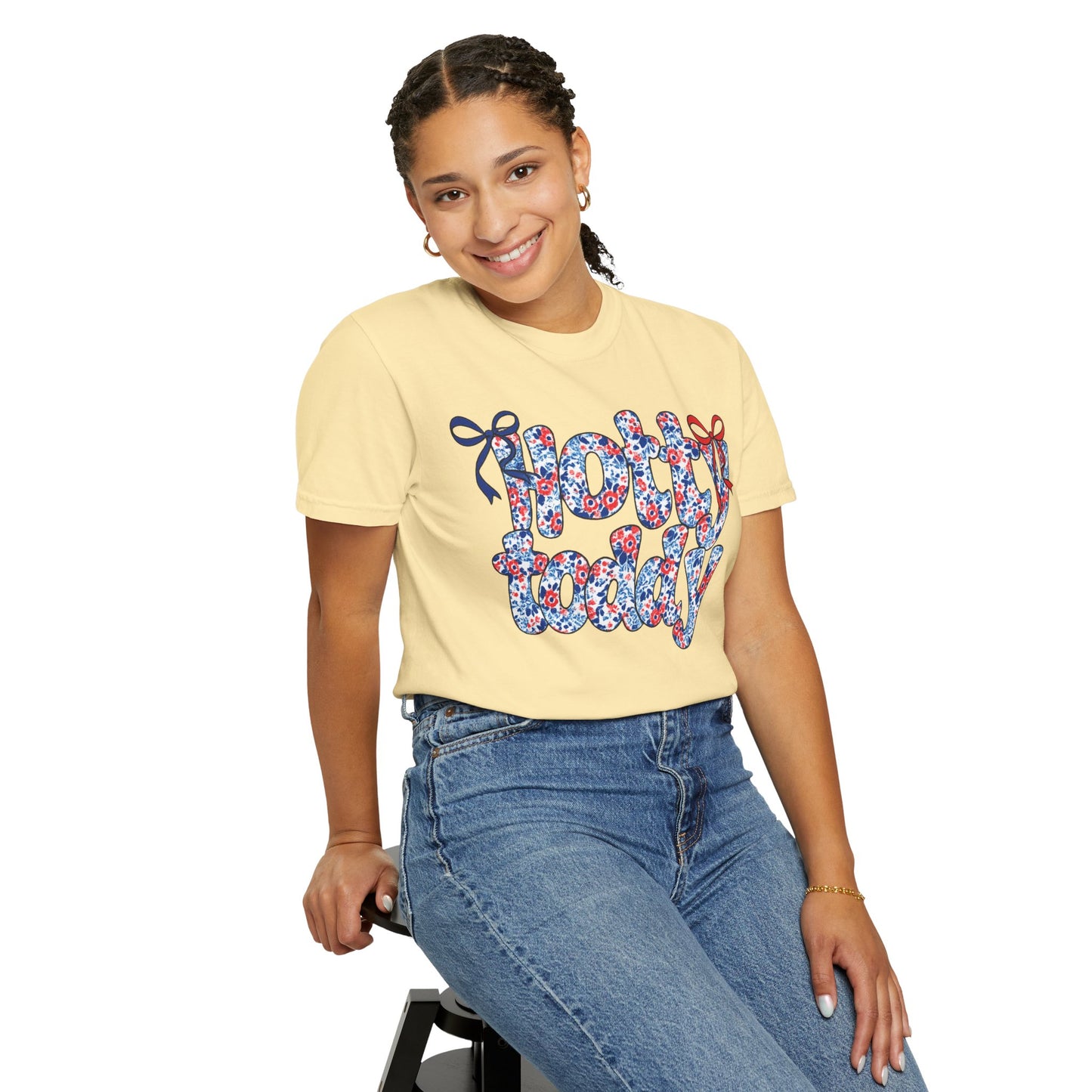 Floral Hotty Toddy Coquette Bow T-Shirt