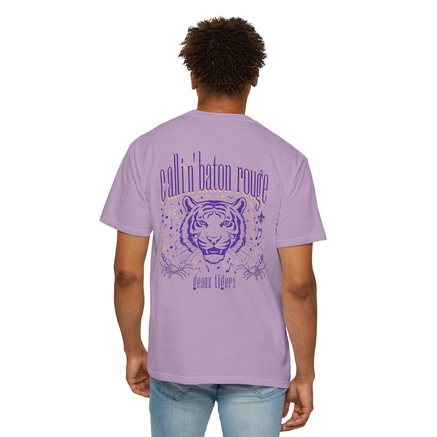 Baton Rouge Spirit T-Shirt - Unisex Garment-Dyed Tee for Game Day, College Football, Mardi Gras, Team Pride, Casual Wear