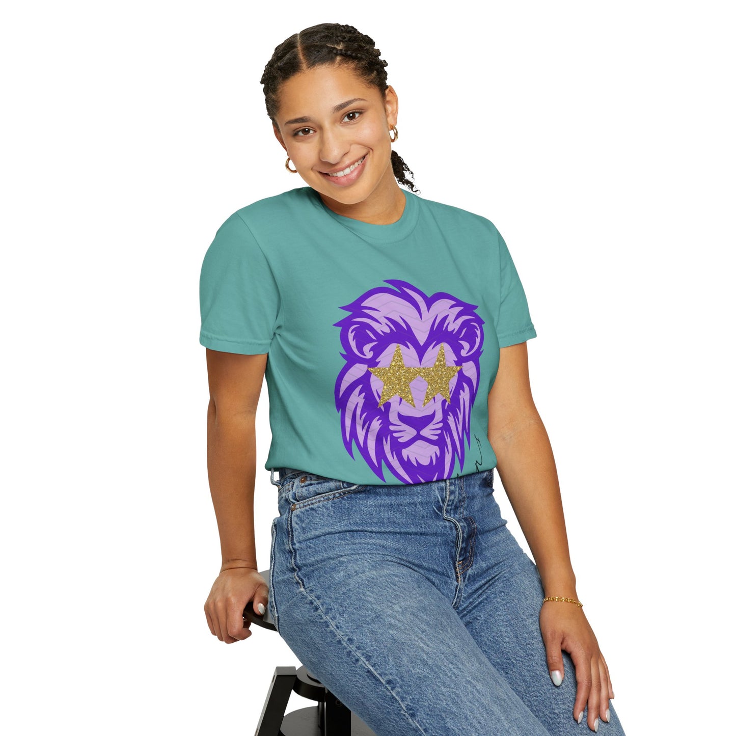 Purple Lion Graphic T-Shirt