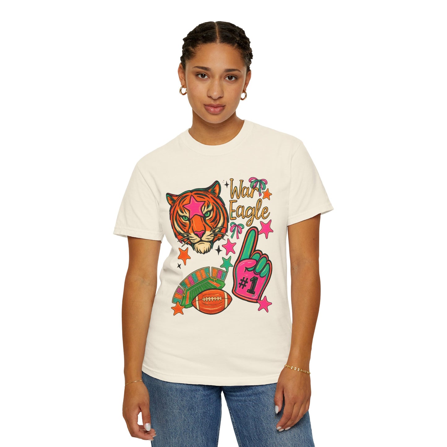 Vintage Preppy Tiger Football Game Day Unisex T-shirt