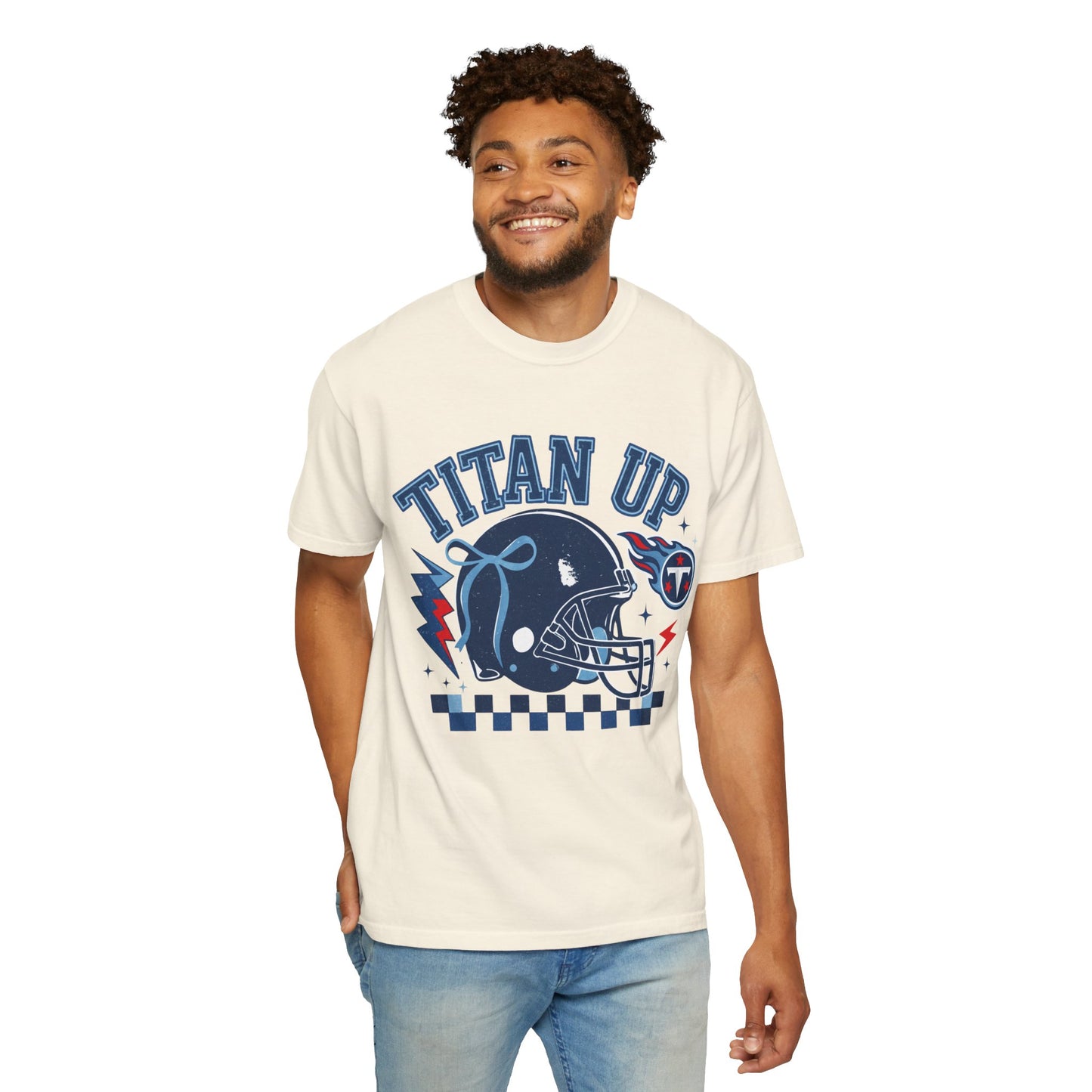titan up tennessee Unisex Football Tee, Titan Up Shirt for Game Day, Casual Sportswear, Tailgating Apparel, Gift for Fans, Team Spirit Top