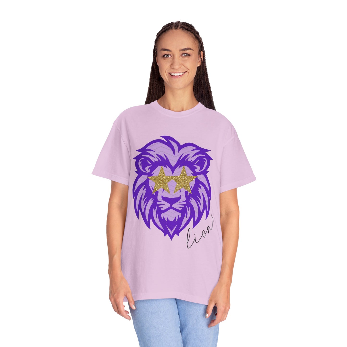 Purple Lion Graphic T-Shirt