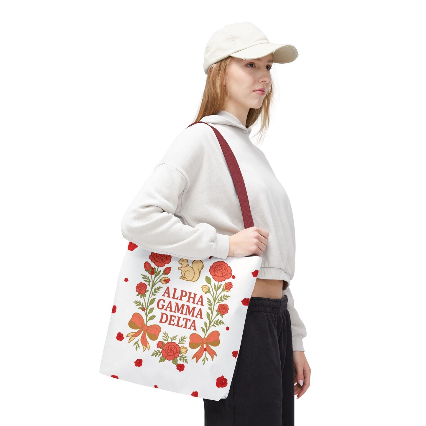 Floral Tote Bag | Alpha Gamma Delta Collection | Perfect for Sorority Events & Graduates