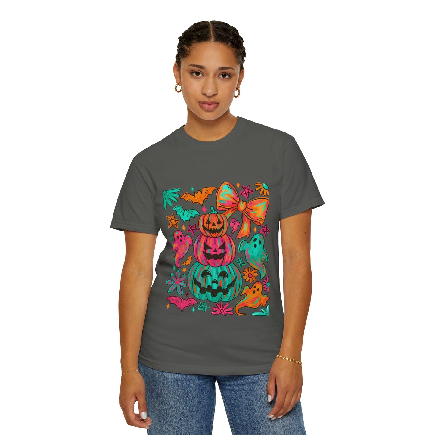 Whimsical Halloween T-Shirt, Perfect for Fall Celebrations, Ghosts & Pumpkins Design, Unisex Tee, Festive Apparel, Halloween Costume