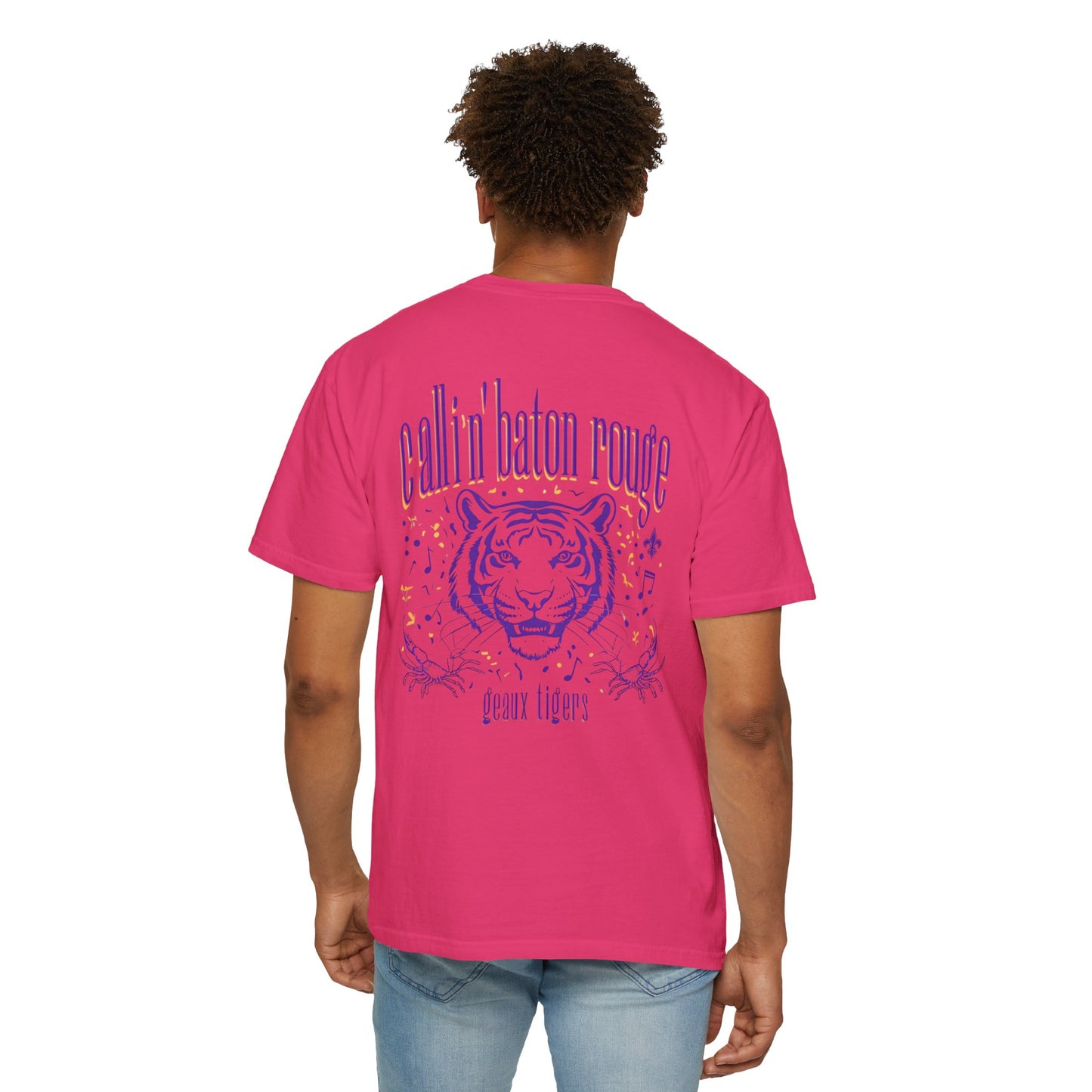 Baton Rouge Spirit T-Shirt - Unisex Garment-Dyed Tee for Game Day, College Football, Mardi Gras, Team Pride, Casual Wear
