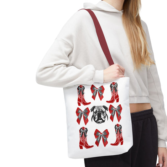 UGA Bulldogs Coquette Bow Tote Bag