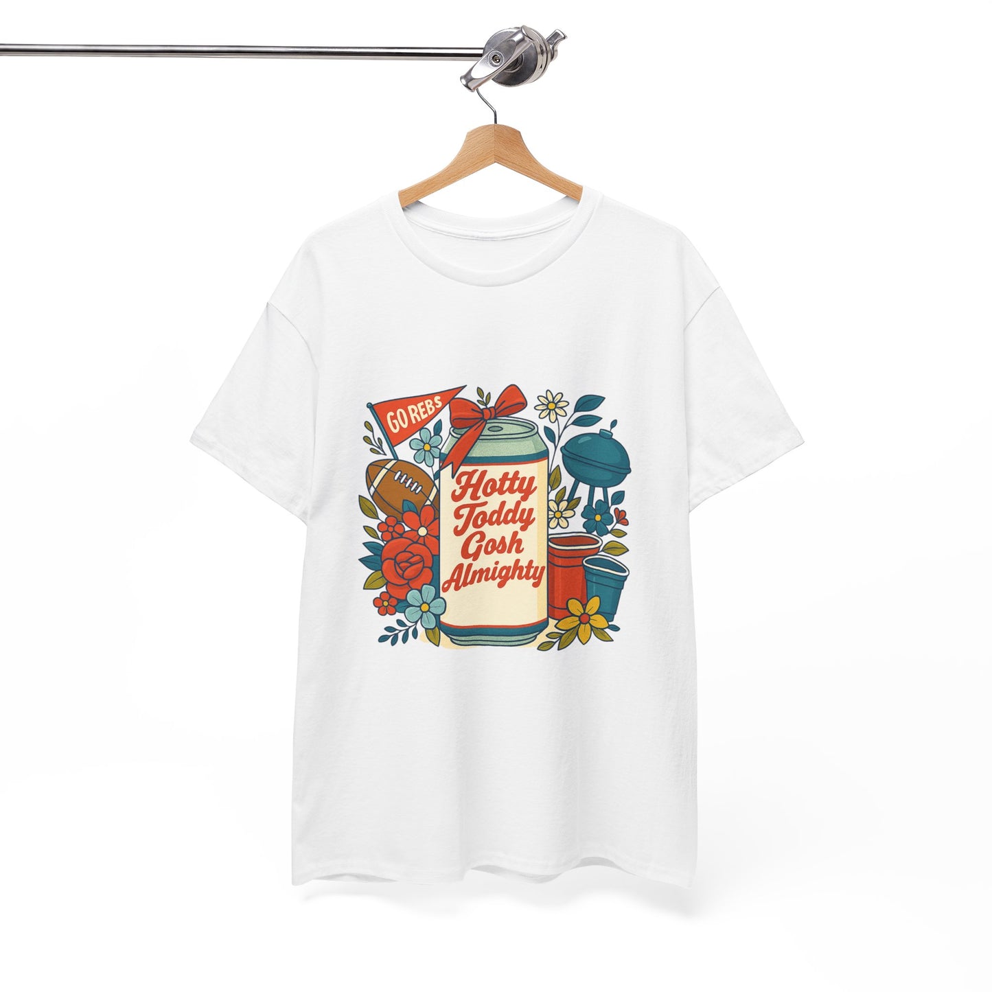 Hotty Toddy Heavy Cotton Tee - Unisex Graphic T-Shirt, Casual Wear, College Apparel, Gift for Students, Spring Break Fashion