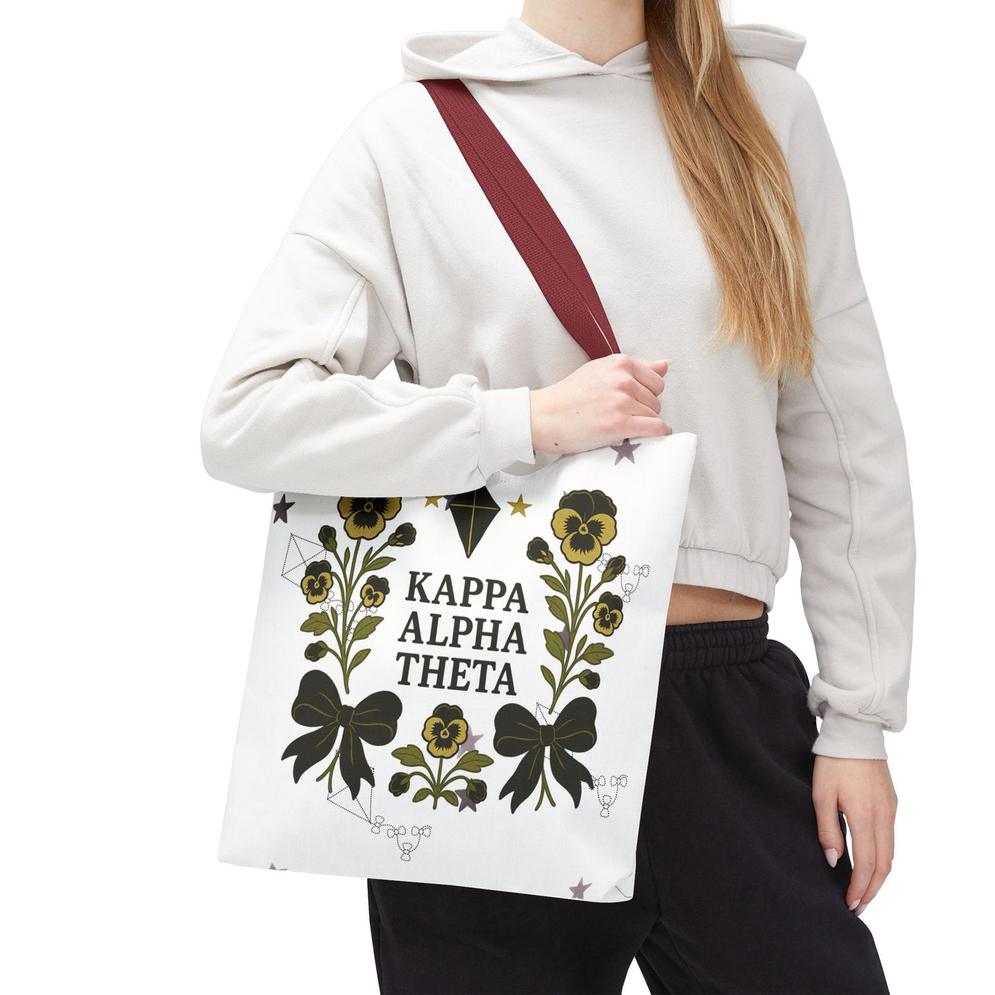 Floral Sorority Tote Bag | Kappa Alpha Theta, Eco-Friendly Bag, Gift for Sisters, College Accessory, Summer Outing Bag