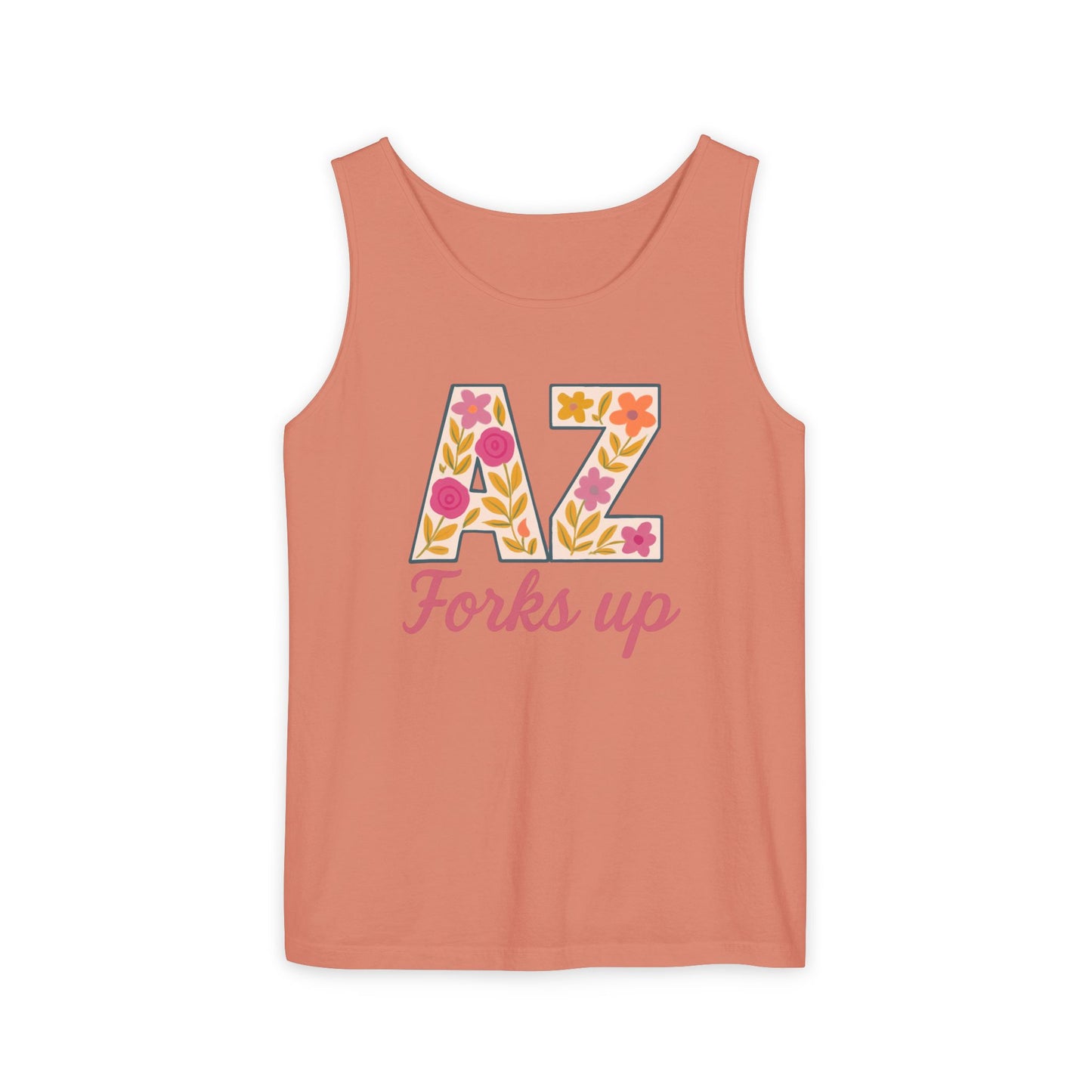 AZ Tank Top - AZ Forks Up Apparel, Summer Wear, Vacation Top, Travel Essentials, Gifts for Arizonans, Sun devils, comfort colors, graduation gift