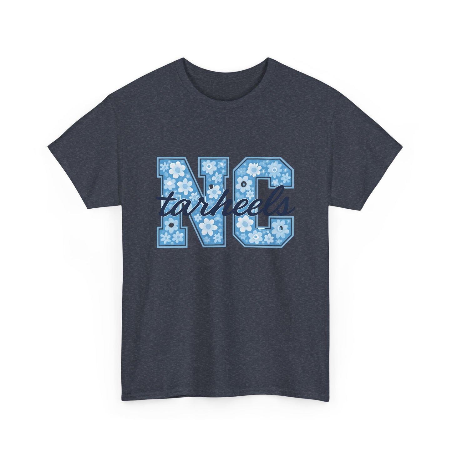 North Carolina Tarheels Unisex Heavy Cotton Tee, College Spirit Wear, Men's and Women's Casual T-Shirt, School Pride Apparel, Gift for Fans