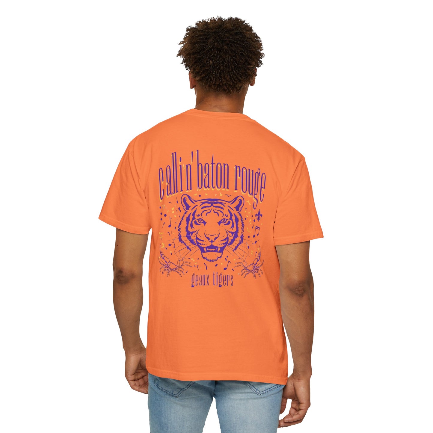Baton Rouge Spirit T-Shirt - Unisex Garment-Dyed Tee for Game Day, College Football, Mardi Gras, Team Pride, Casual Wear