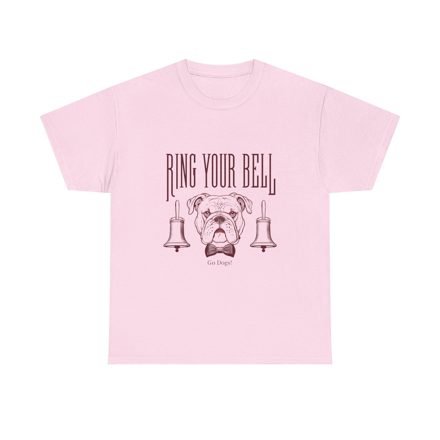 Dog Lover's Unisex Heavy Cotton Tee | 'Ring Your Bell' Shirt, Bulldog Tee, Pet Owner Gift, Funny Dog Apparel, Casual Wear