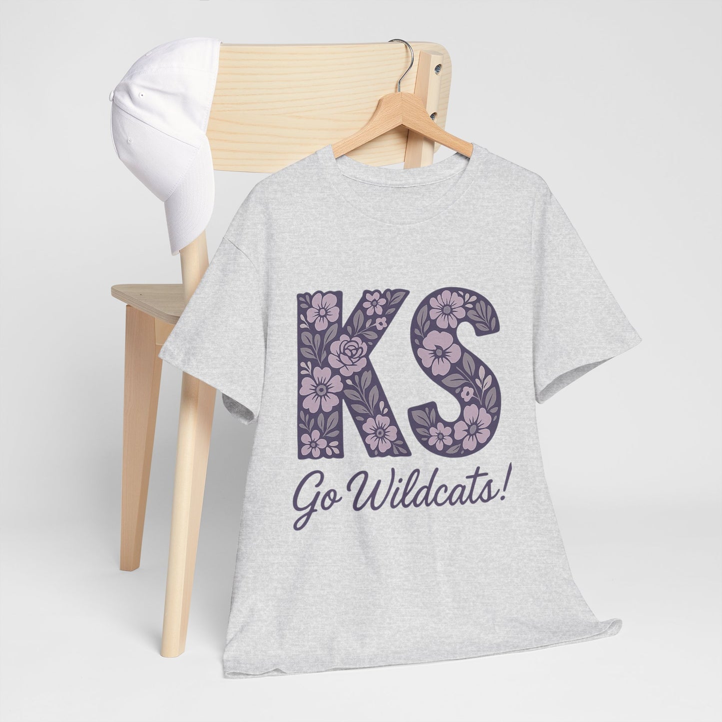 KS Floral Team Spirit Tee: Celebrate Kansas State Wildcats in Style, Perfect for Sports Events, Gifts, & Casual Wear