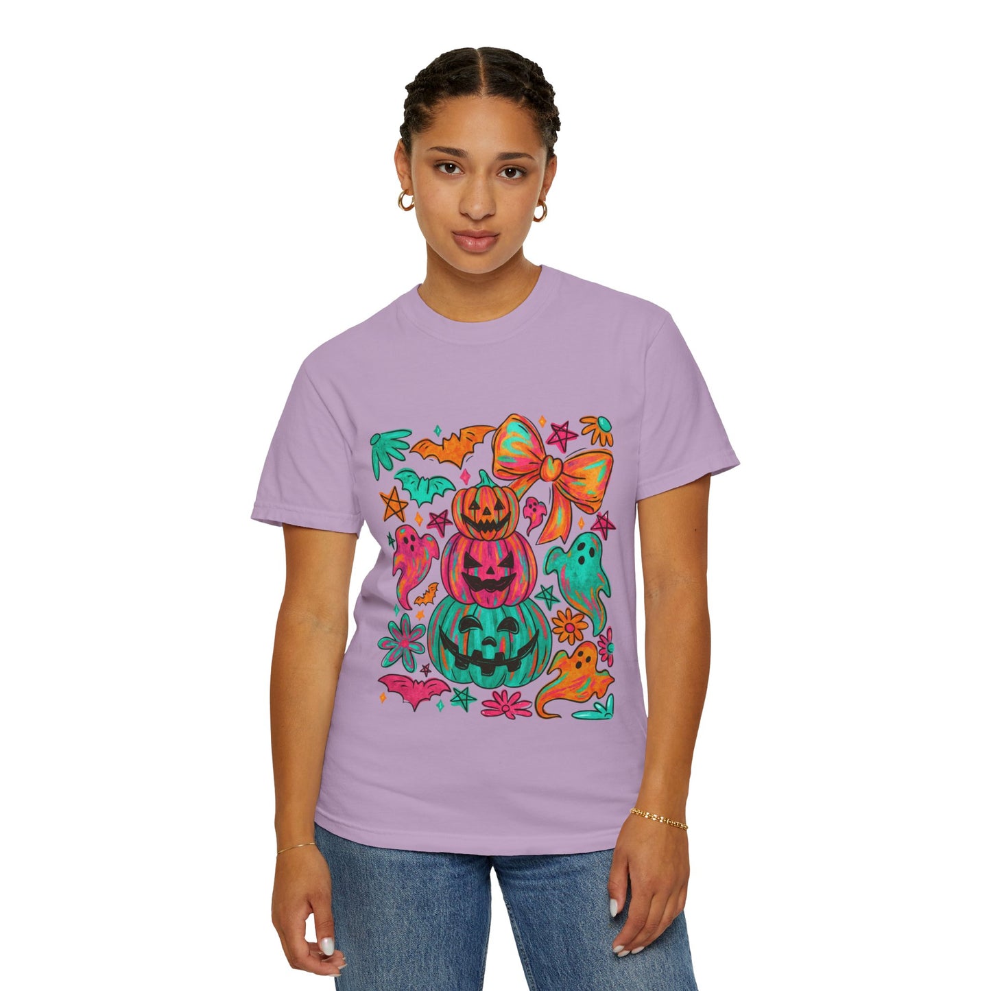 Whimsical Halloween T-Shirt, Perfect for Fall Celebrations, Ghosts & Pumpkins Design, Unisex Tee, Festive Apparel, Halloween Costume