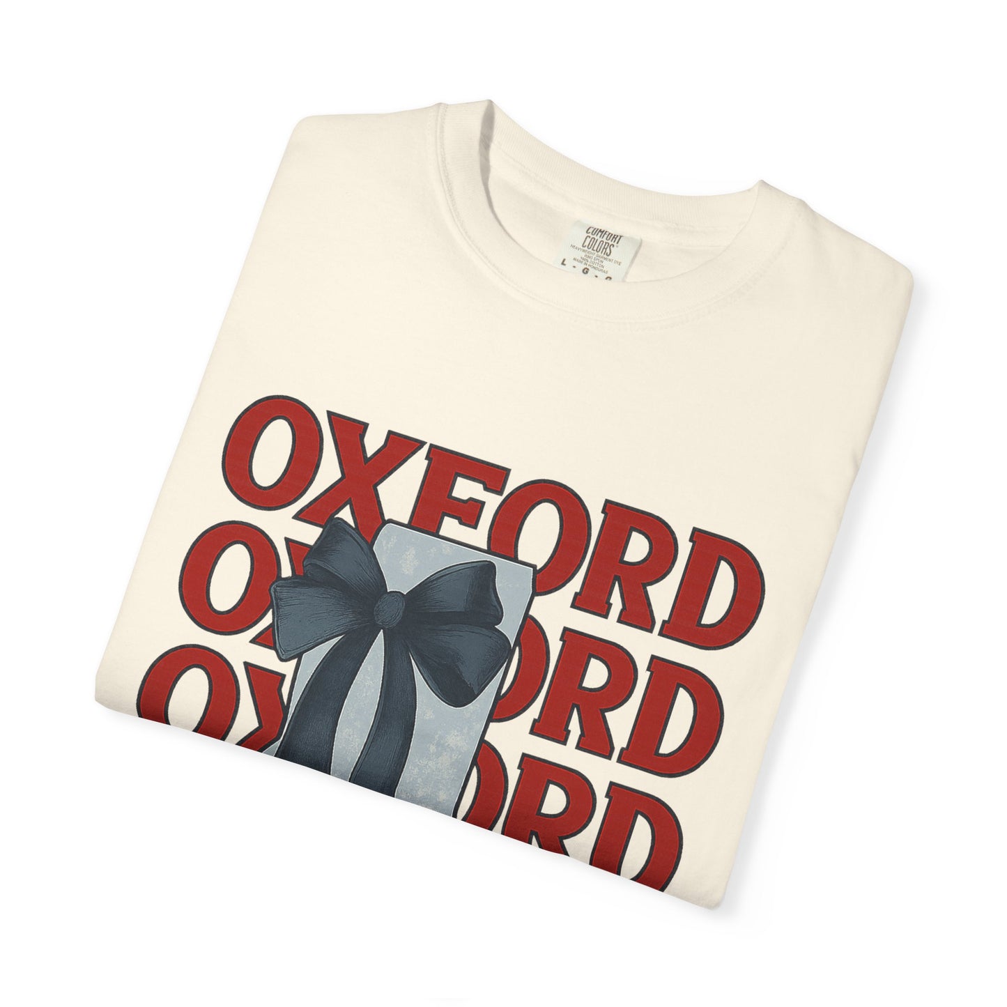 Oxford Bow Graphic Tee, Casual Unisex T-shirt, Gift for Students, College Apparel, Trendy Fashion Top, Birthday Gift