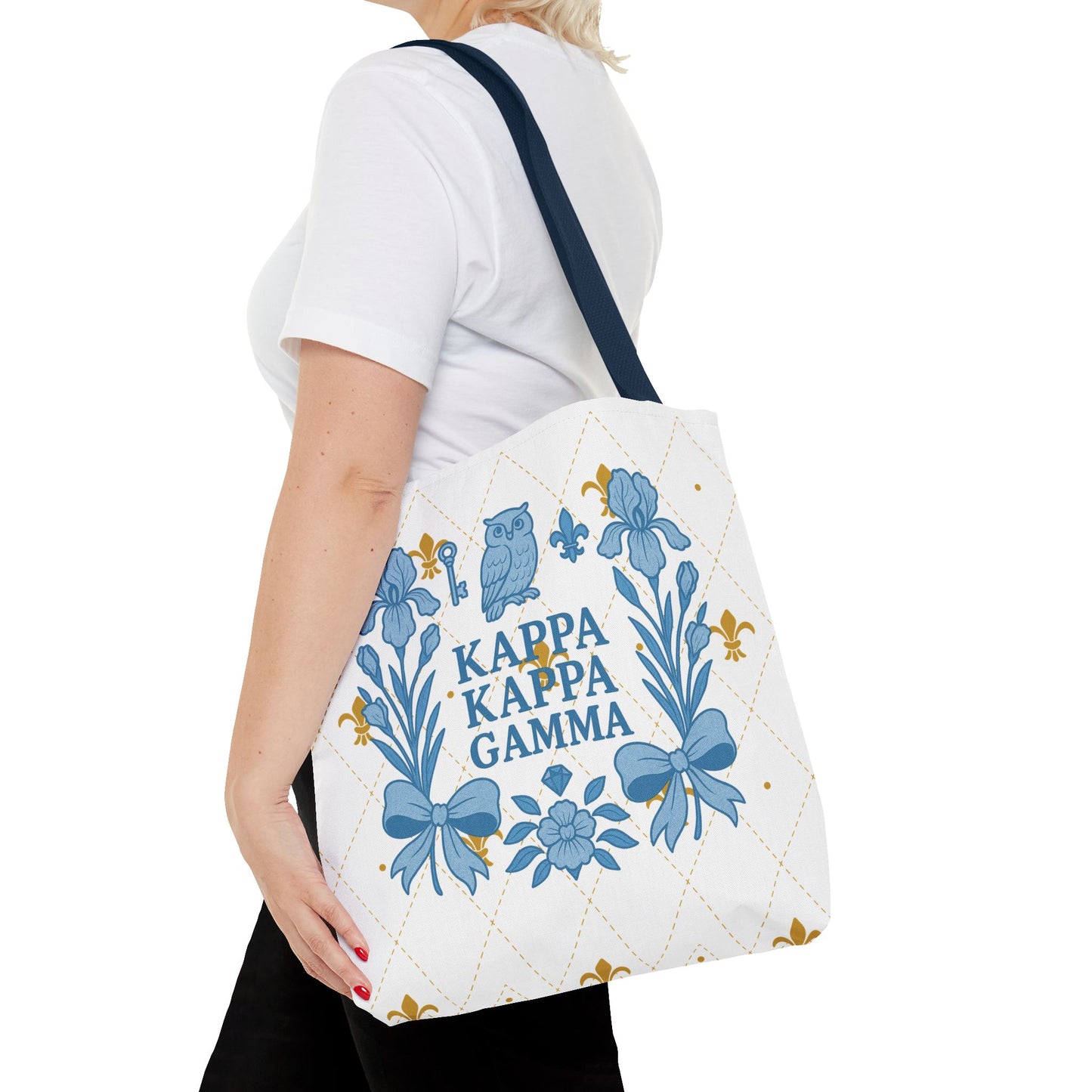 Floral KKG Sorority Tote Bag | College Student Gift, Event Tote