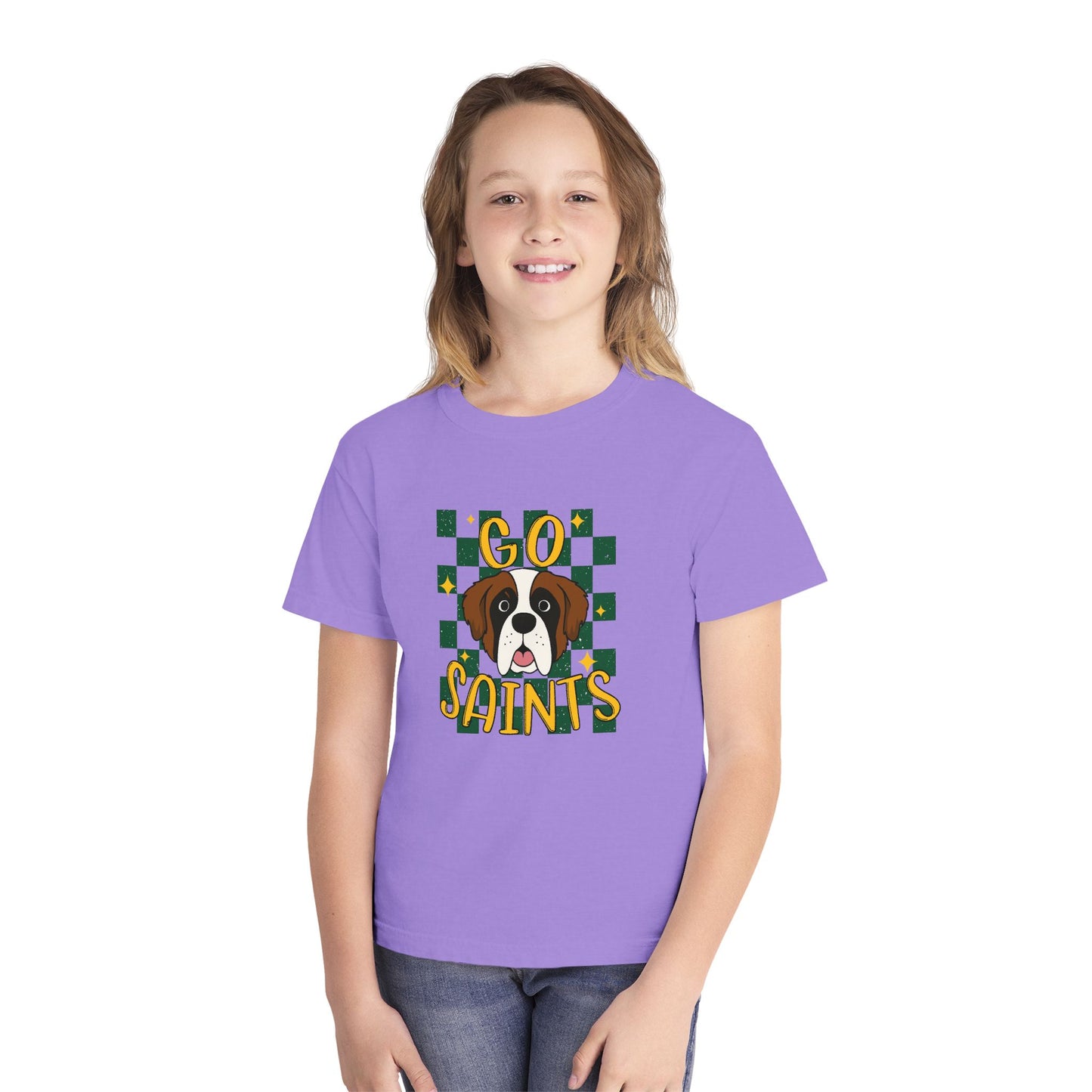Saints Youth Tee - Perfect for Game Day, Dog Lovers, Team Spirit, Sporty Outfit, Gift for Kids