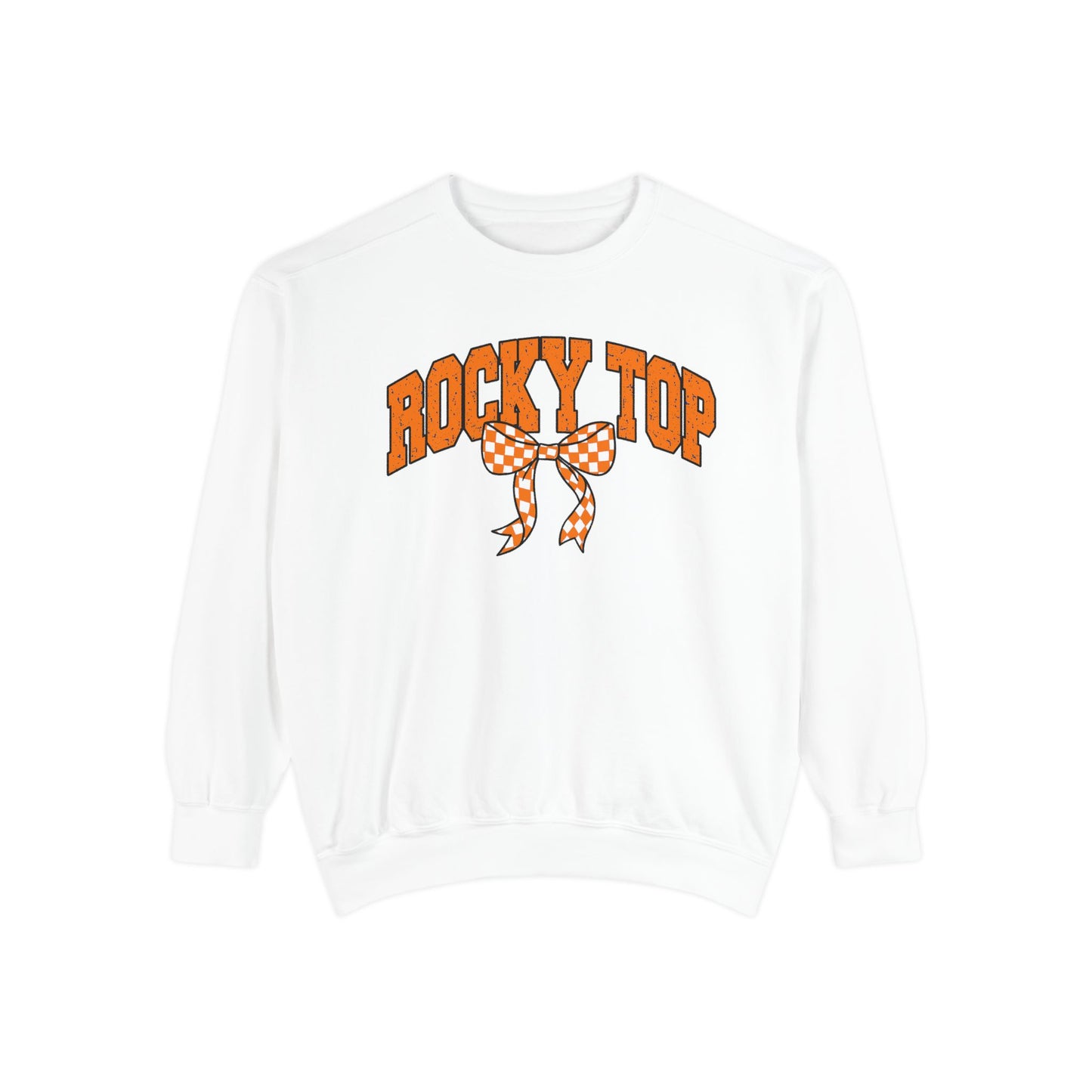 Rocky Top Bow Sweatshirt — Tennessee Checkerboard Vintage Crewneck