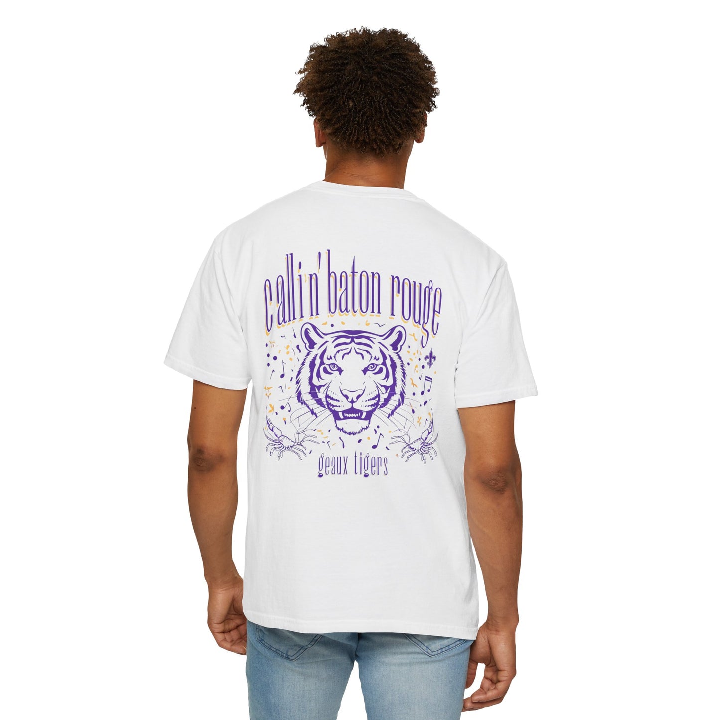 Baton Rouge Spirit T-Shirt - Unisex Garment-Dyed Tee for Game Day, College Football, Mardi Gras, Team Pride, Casual Wear