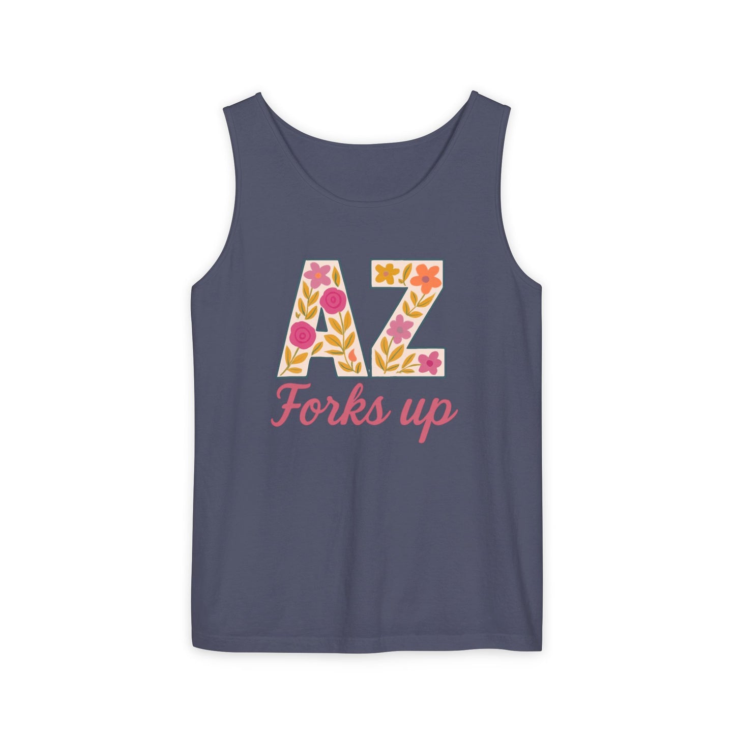 AZ Tank Top - AZ Forks Up Apparel, Summer Wear, Vacation Top, Travel Essentials, Gifts for Arizonans, Sun devils, comfort colors, graduation gift
