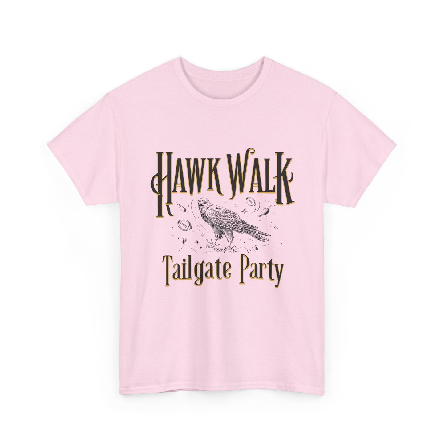 Hawk Walk Tailgate Tee, Unisex Cotton Shirt, Outdoor Event T-Shirt, Festival Wear, Bird Lover Gift, Sports Gathering Apparel