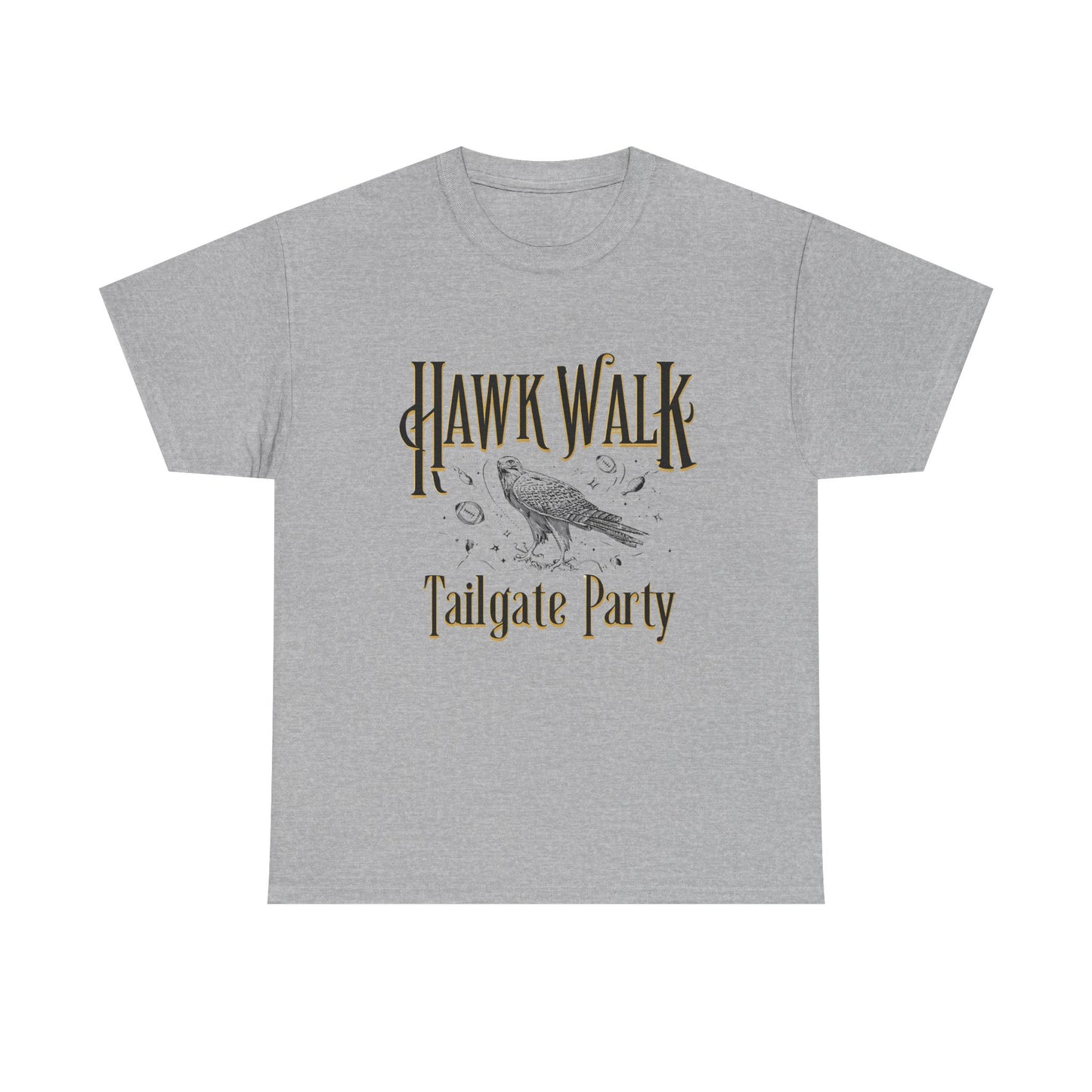 Hawk Walk Tailgate Tee, Unisex Cotton Shirt, Outdoor Event T-Shirt, Festival Wear, Bird Lover Gift, Sports Gathering Apparel