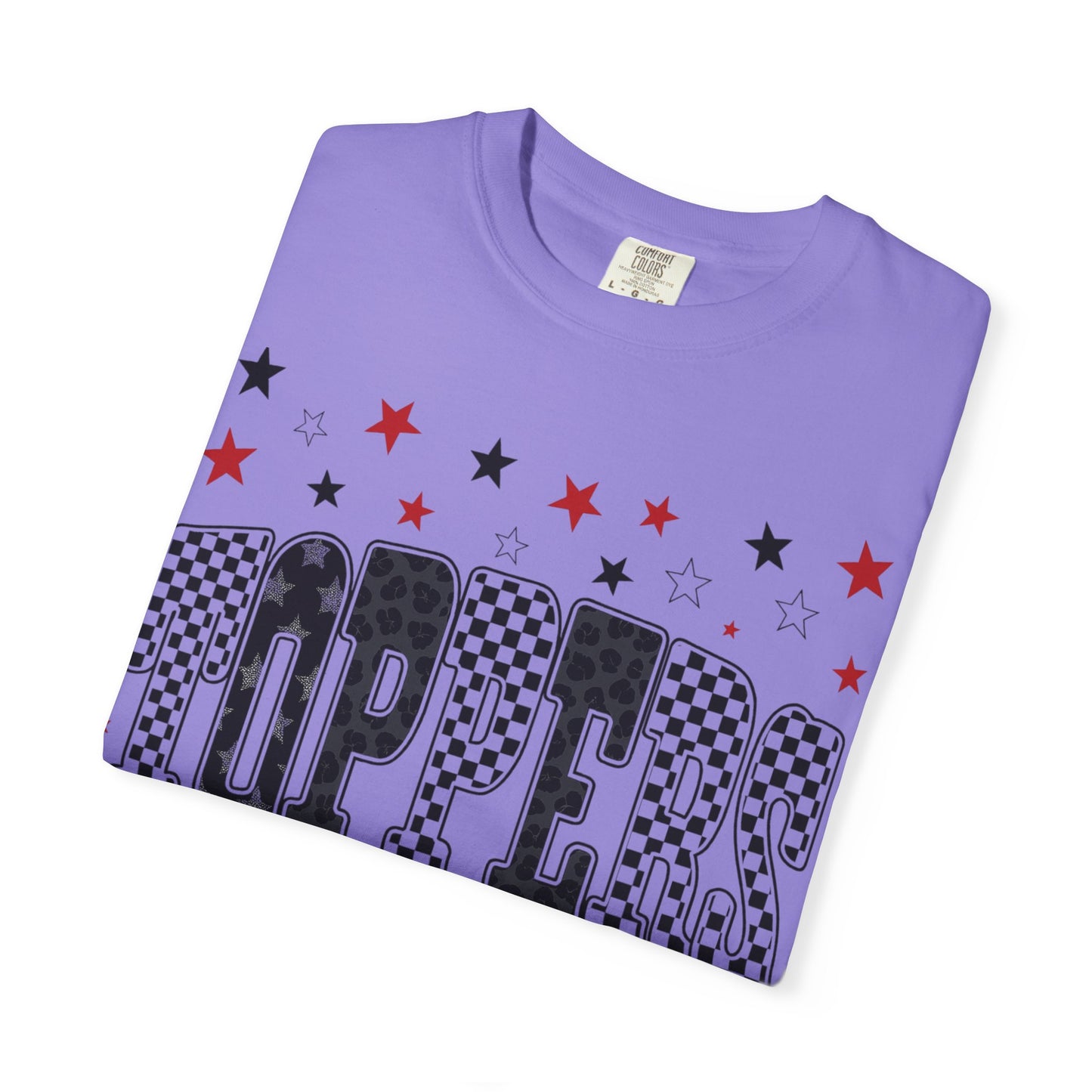 Topper Star and Checker Pattern Graphic Tee