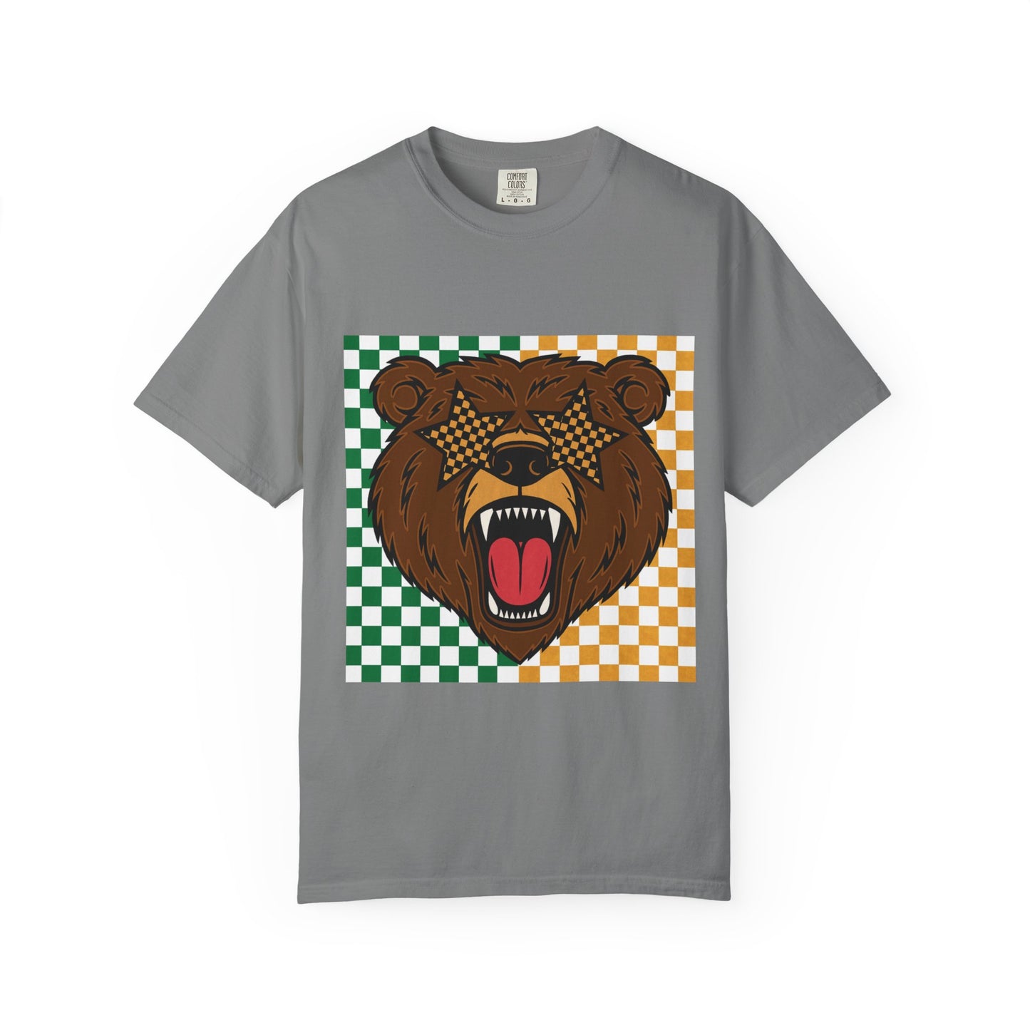 Checkered BU Bear Unisex T-shirt