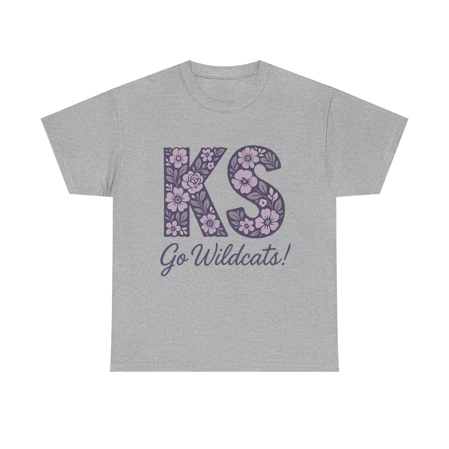 KS Floral Team Spirit Tee: Celebrate Kansas State Wildcats in Style, Perfect for Sports Events, Gifts, & Casual Wear