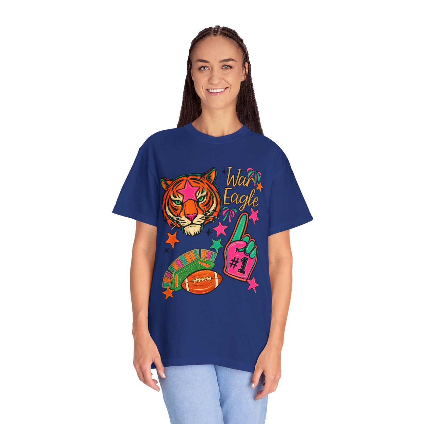 Vintage Preppy Tiger Football Game Day Unisex T-shirt