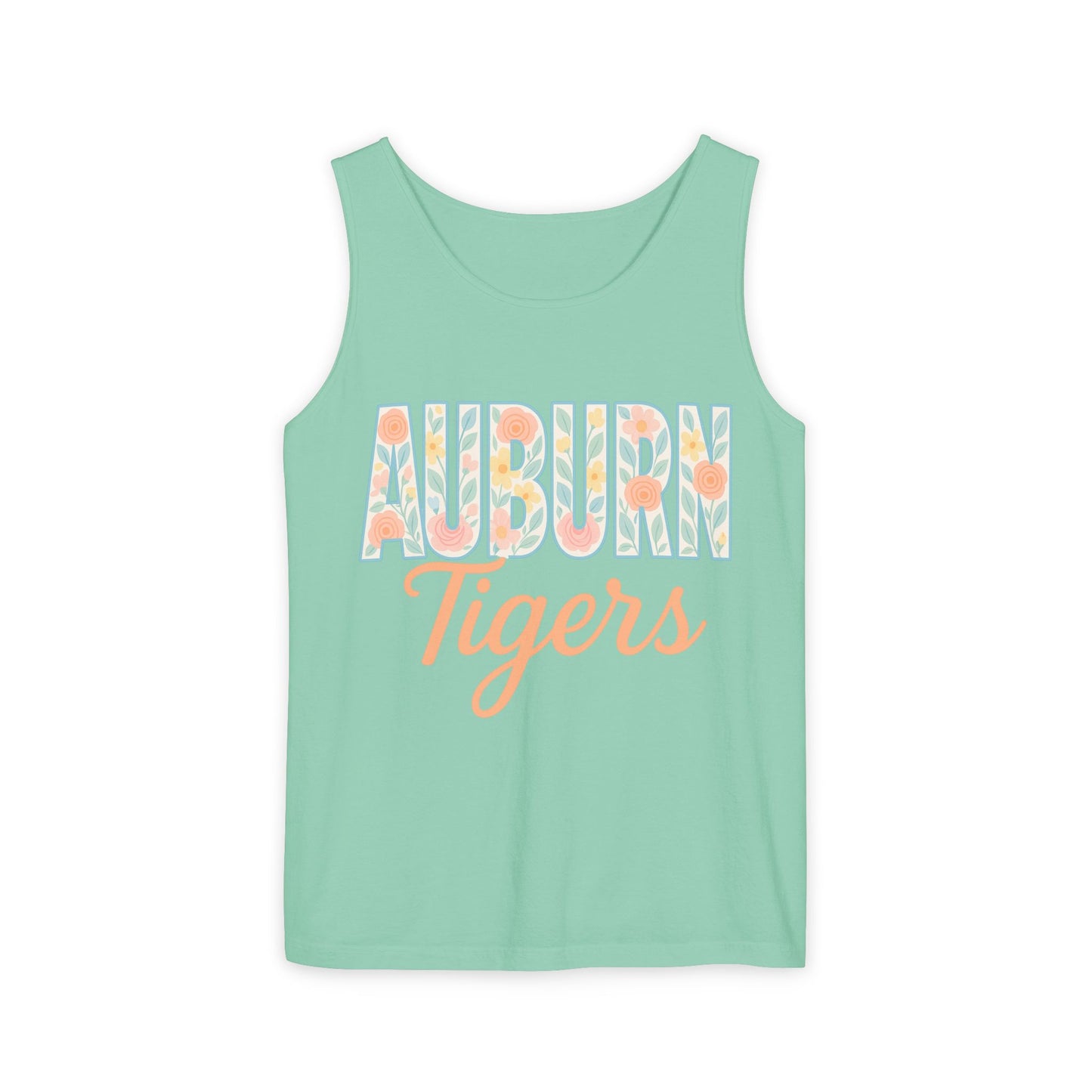Auburn Tigers Garment-Dyed Tank Top, Summer Fashion, Sports Apparel, College Gear, Gifts for Students, Comfort Colors