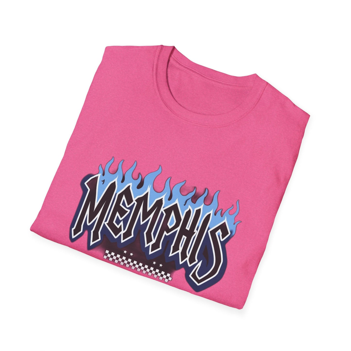 Memphis Flame Graphic T-Shirt, Unisex Tee, Casual Wear, Gift for Music Lovers, Summer Fashion, Graphic Design Shirt