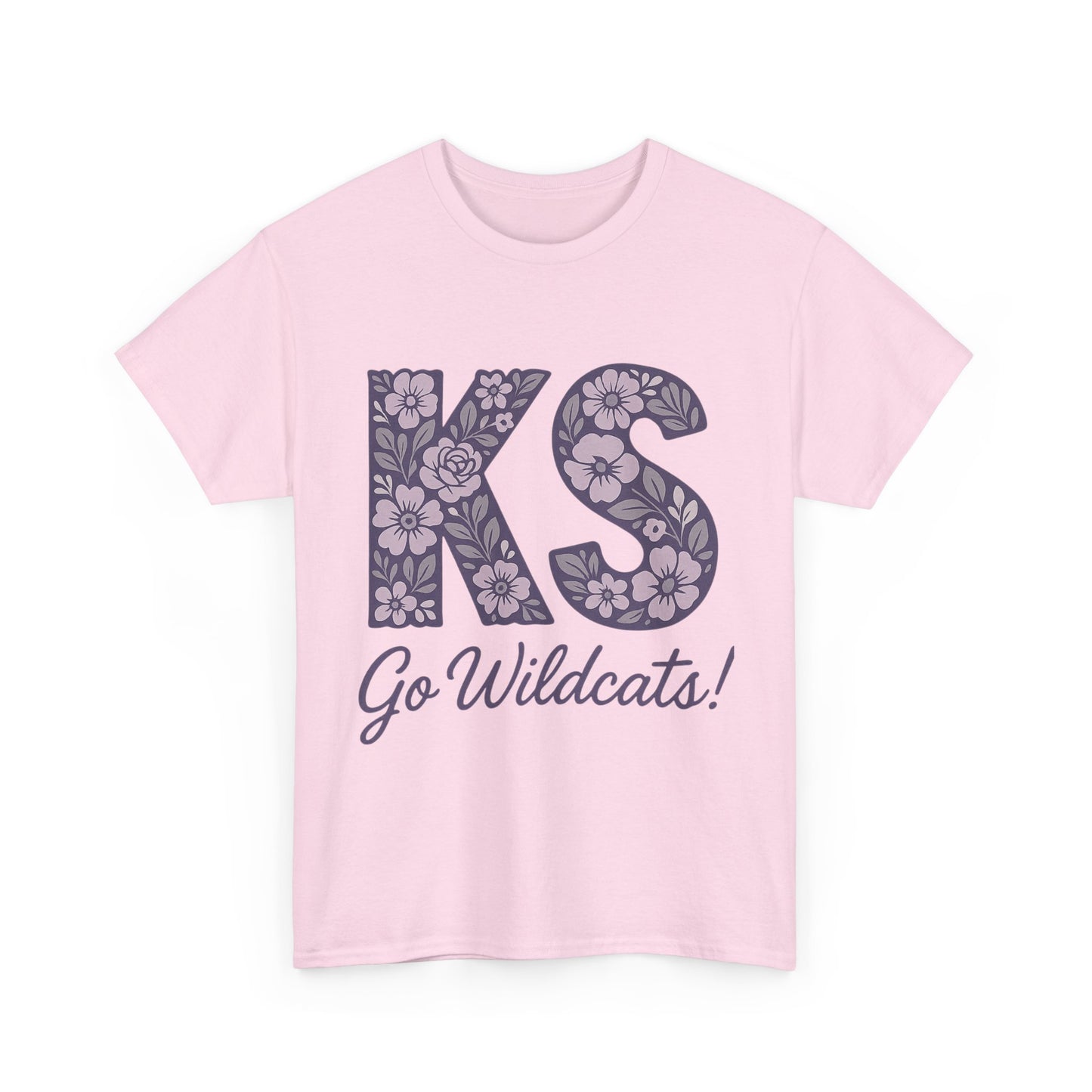KS Floral Team Spirit Tee: Celebrate Kansas State Wildcats in Style, Perfect for Sports Events, Gifts, & Casual Wear