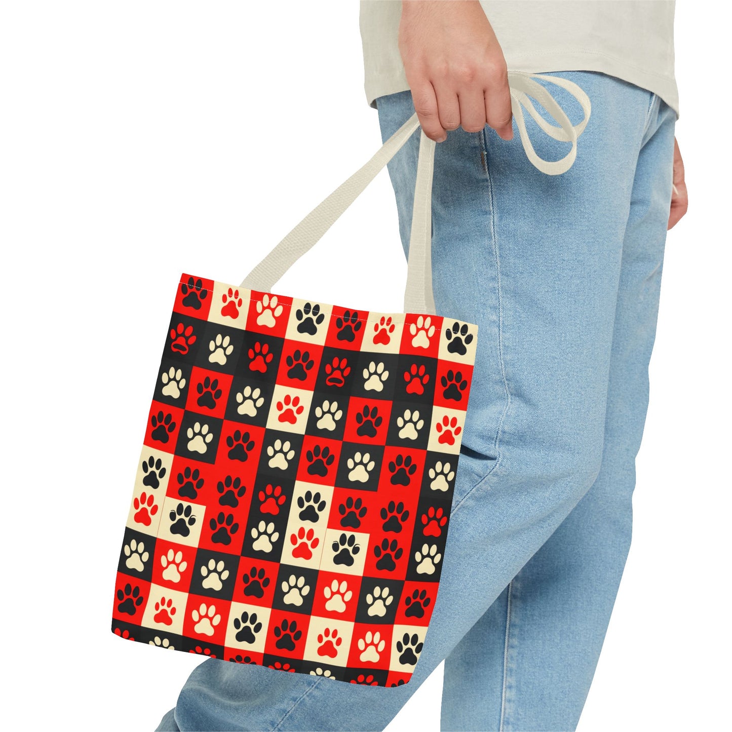 Paws Pattern Tote Bag, Stylish Eco-Friendly Bag, Game Day Bag, Go dawgs, graduation gift, alumni gift