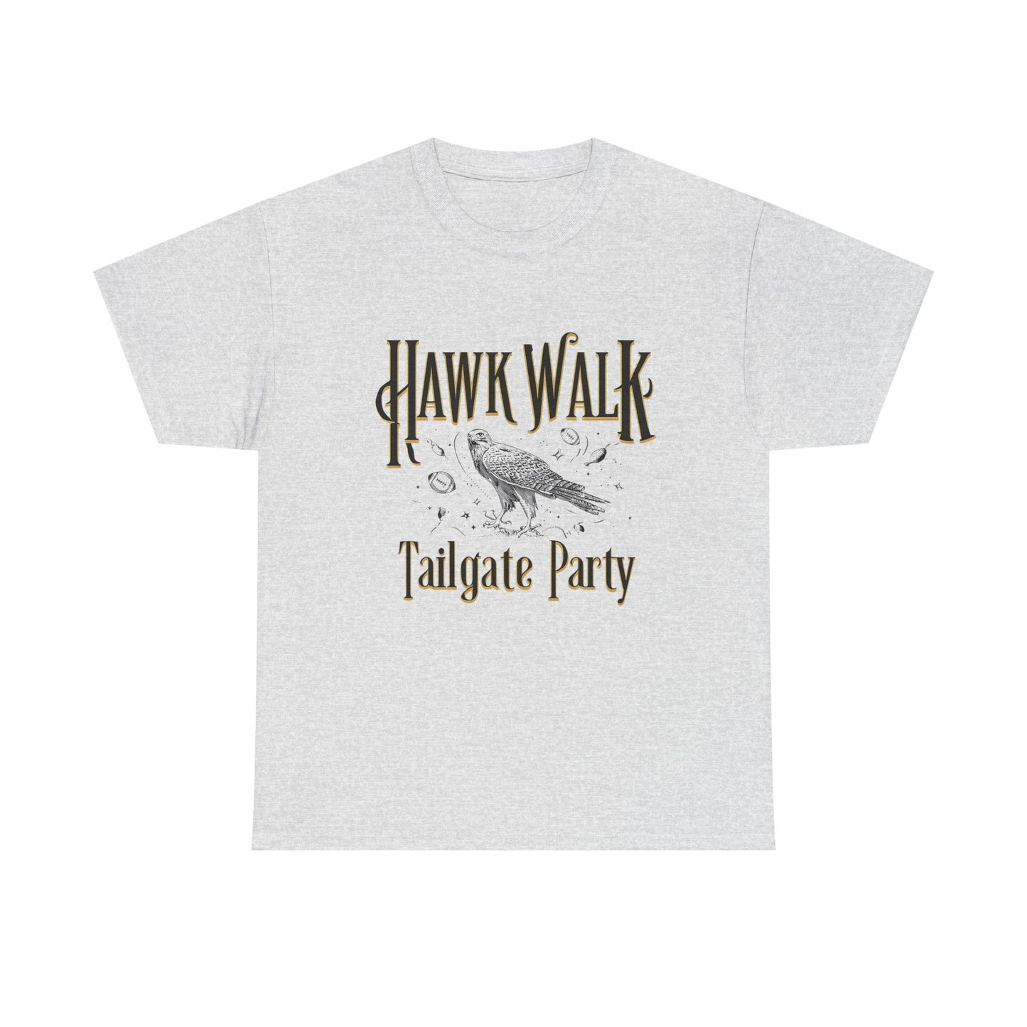 Hawk Walk Tailgate Tee, Unisex Cotton Shirt, Outdoor Event T-Shirt, Festival Wear, Bird Lover Gift, Sports Gathering Apparel