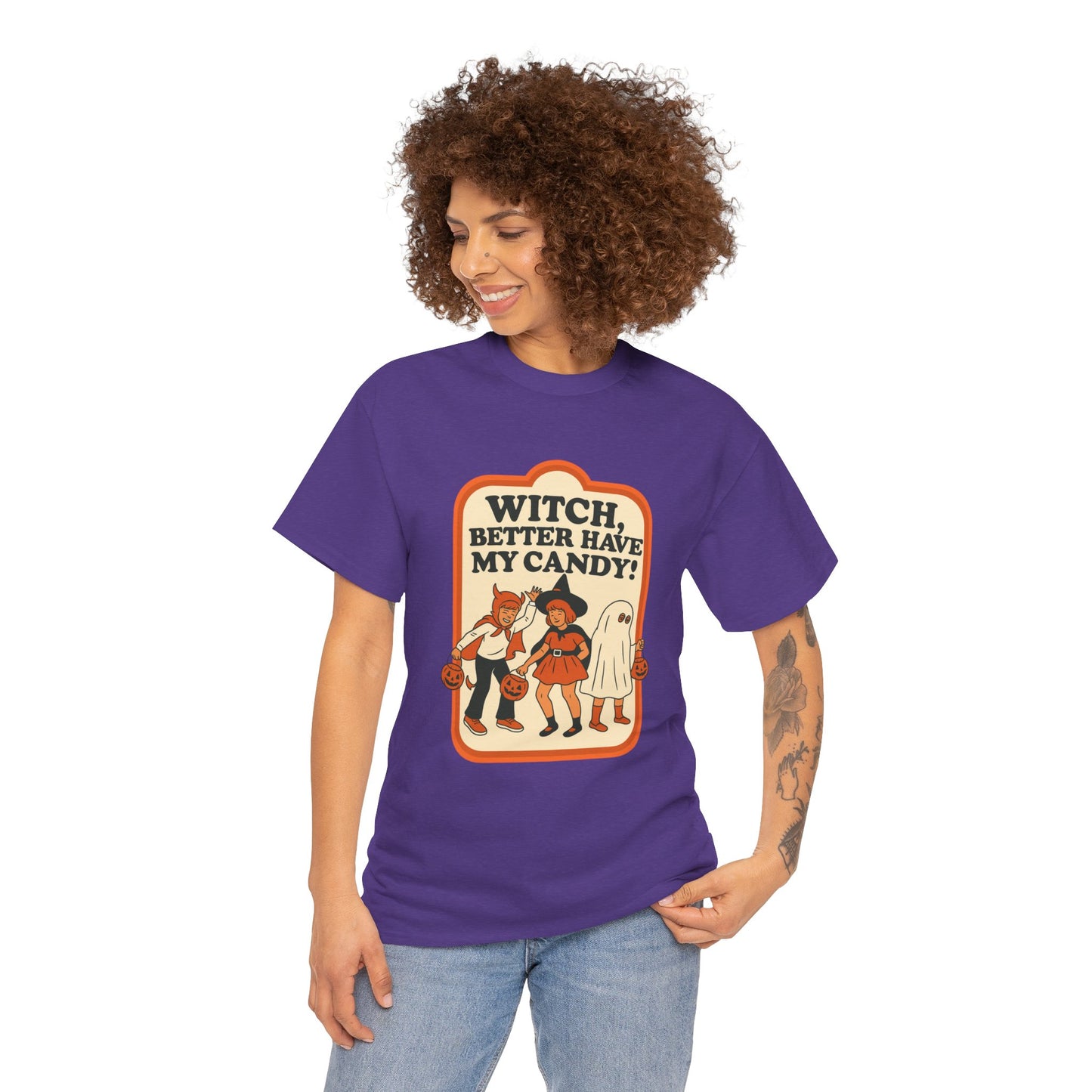 Halloween Witch Candy Tee - Unisex Cotton Shirt