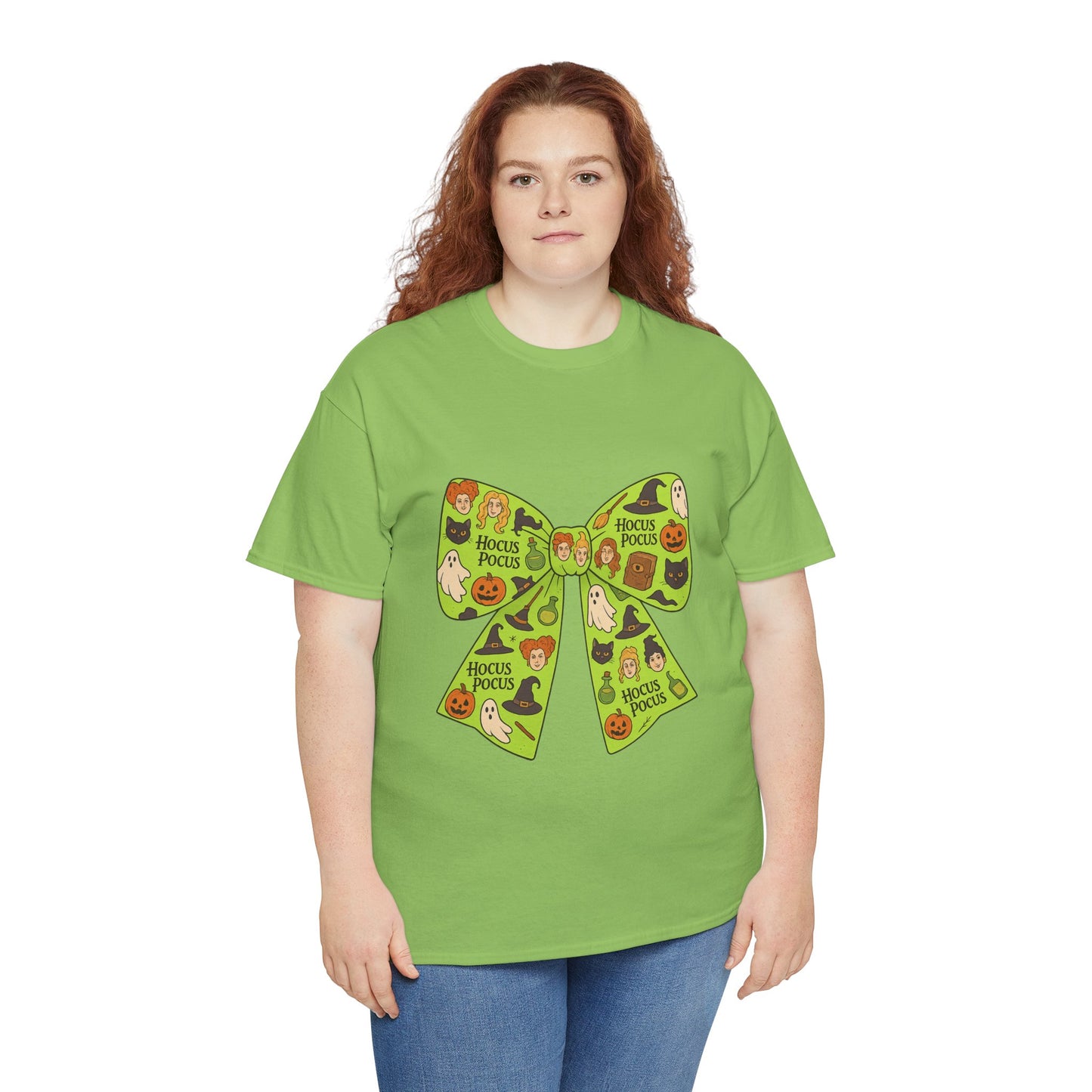 Halloween Graphic Tee, Spooky Season Unisex Shirt, Hocus Pocus Bow Tee, Autumn Style Shirt, Trick or Treat Apparel