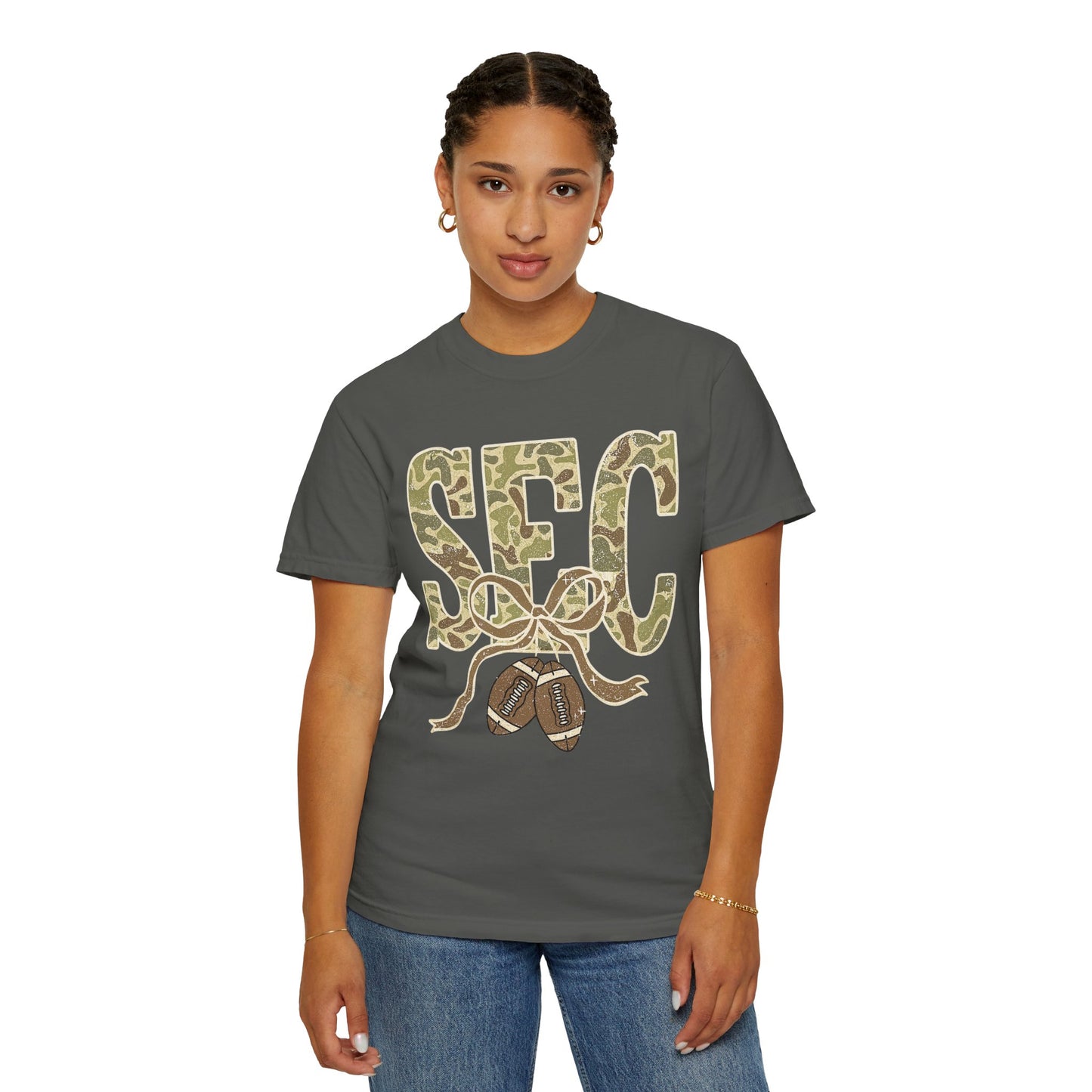 Camo Lettered Unisex T-Shirt - SEC Fan Gear - Gift for Him - Outdoor Wear