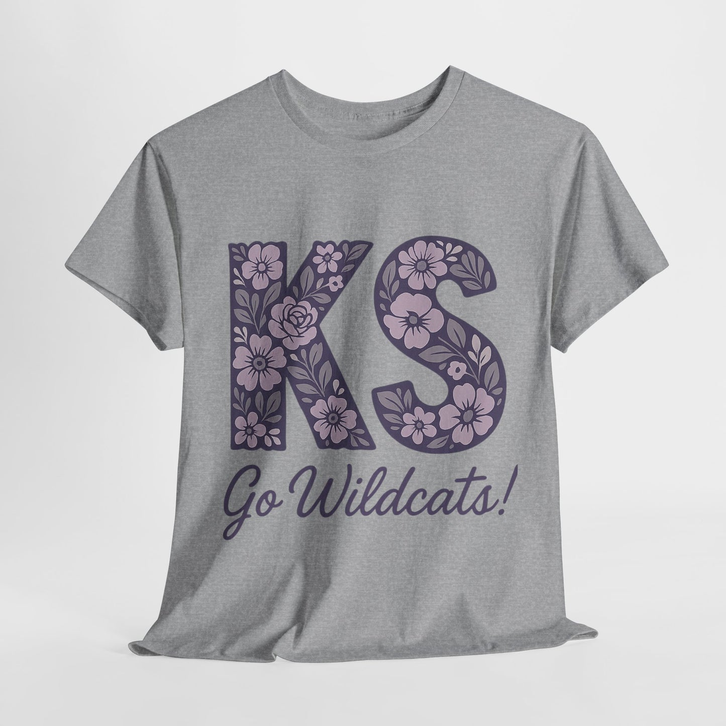 KS Floral Team Spirit Tee: Celebrate Kansas State Wildcats in Style, Perfect for Sports Events, Gifts, & Casual Wear
