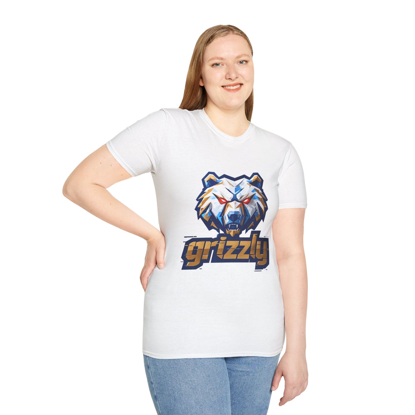 Grizzly Memphis Bear Graphic Tee, Unisex Softstyle T-Shirt, Memphis Basketball Fan, Memphis Grizz, 901, Go Grizz
