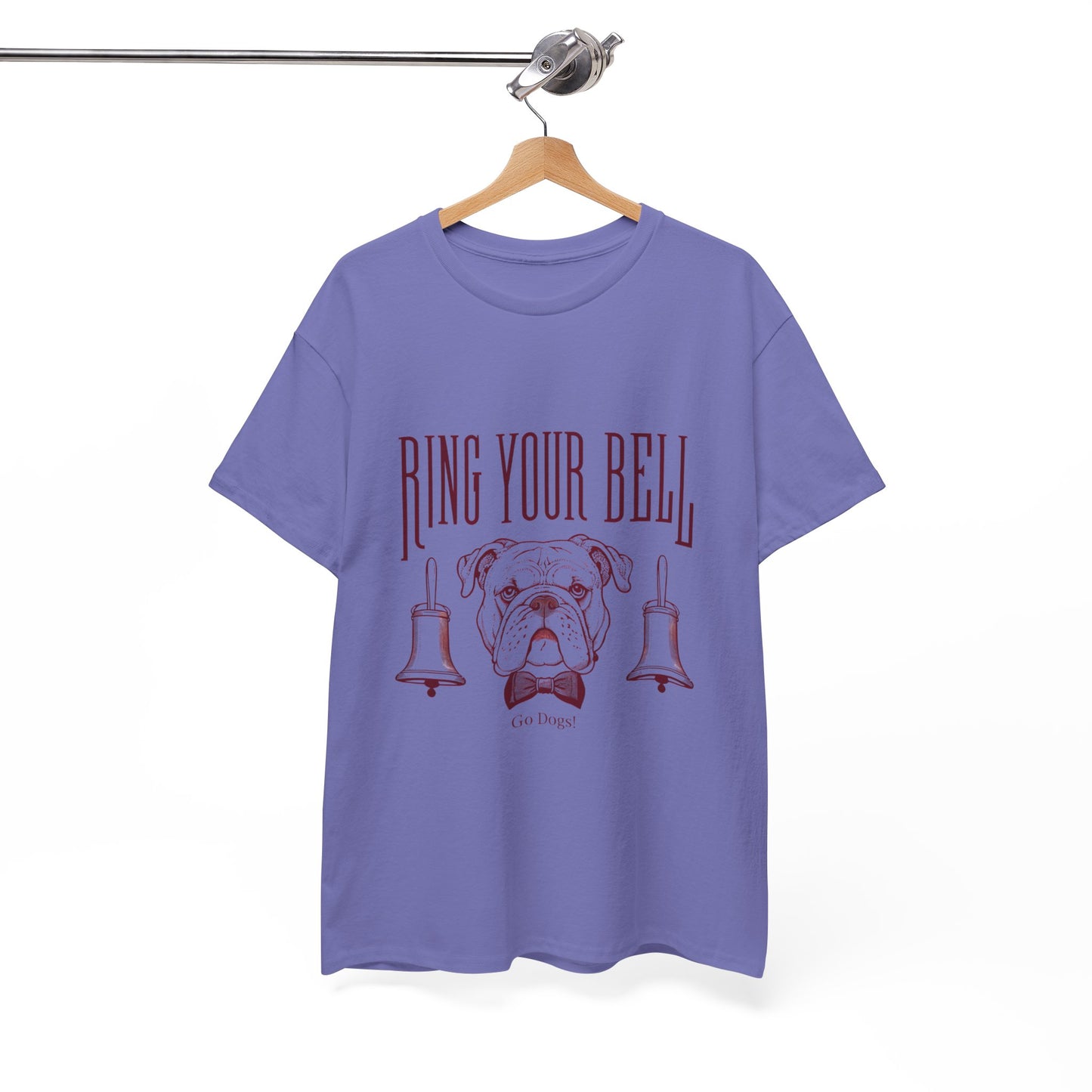 Dog Lover's Unisex Heavy Cotton Tee | 'Ring Your Bell' Shirt, Bulldog Tee, Pet Owner Gift, Funny Dog Apparel, Casual Wear