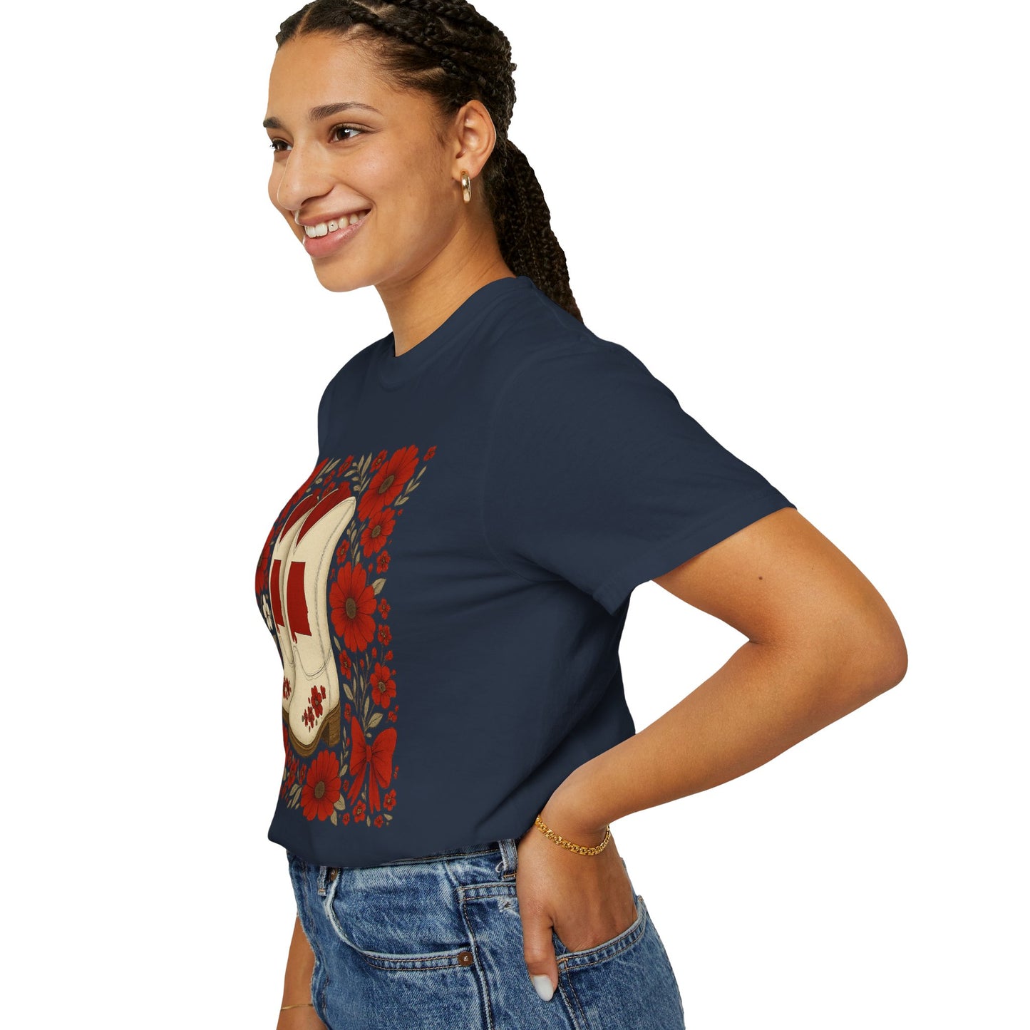 Vintage Cowboy Boots Floral Unisex T-shirt - Alabama Fan, Bama Game Day