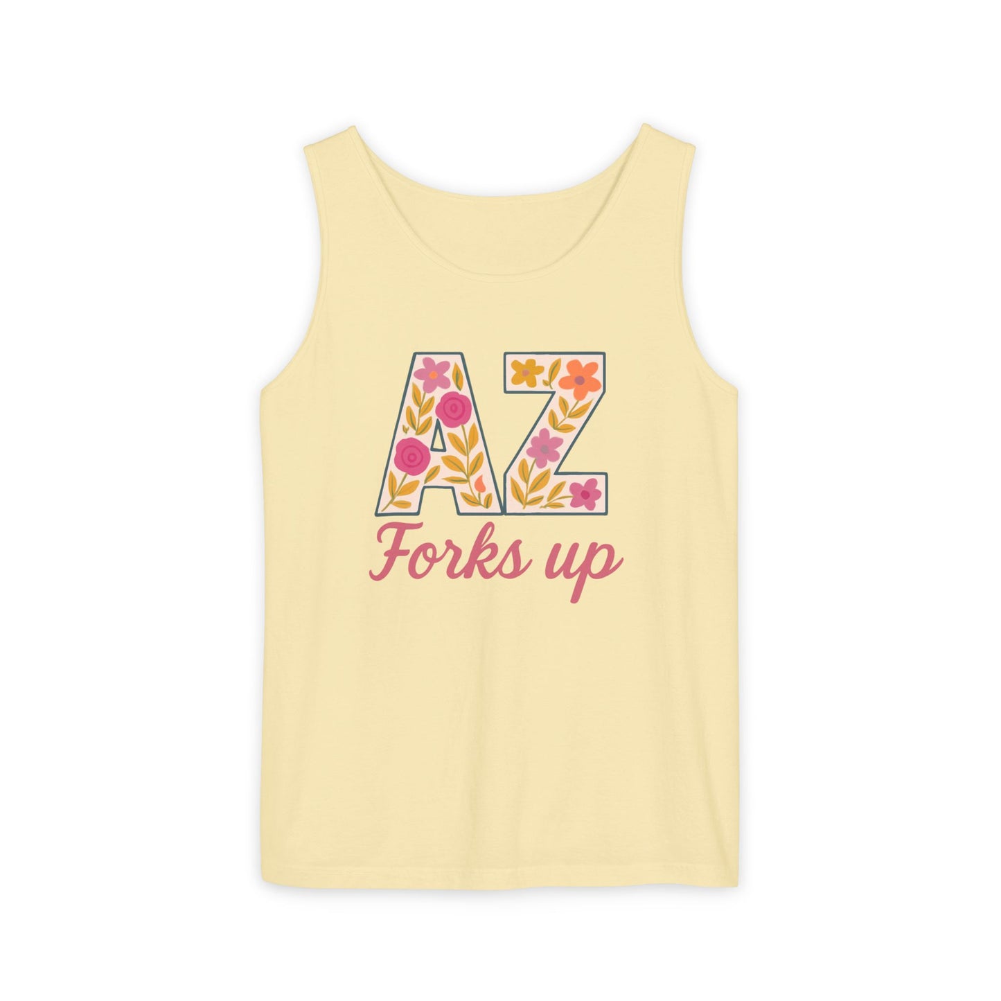 AZ Tank Top - AZ Forks Up Apparel, Summer Wear, Vacation Top, Travel Essentials, Gifts for Arizonans, Sun devils, comfort colors, graduation gift