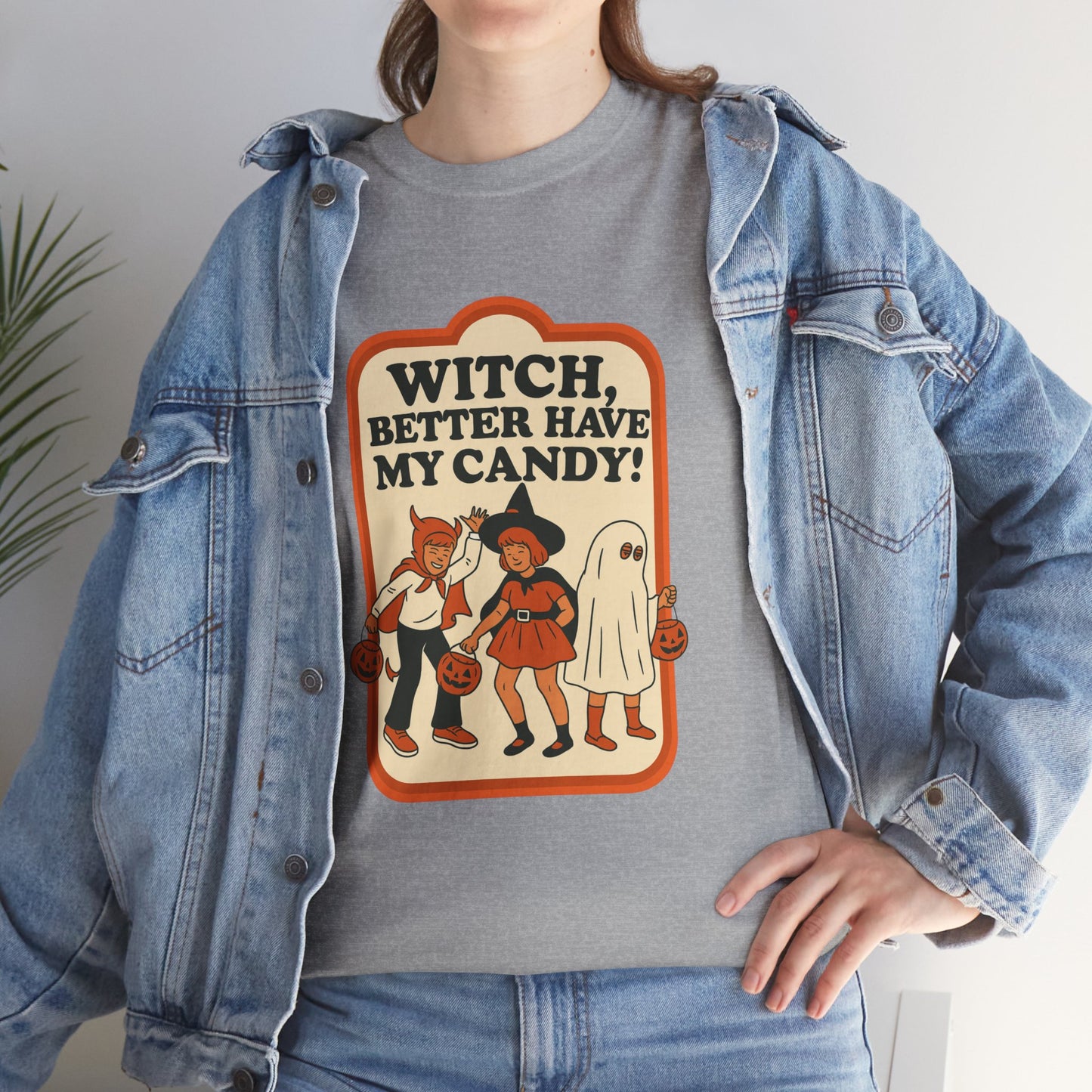 Halloween Witch Candy Tee - Unisex Cotton Shirt