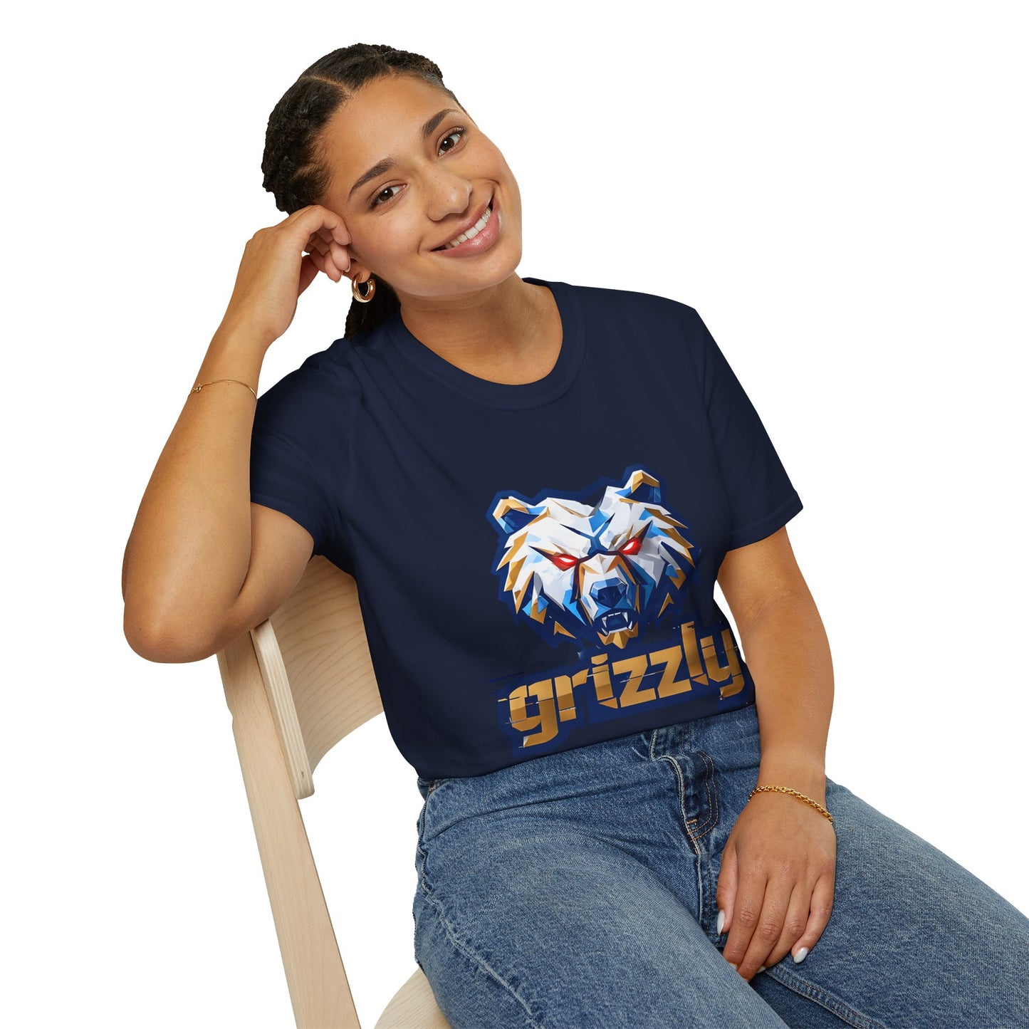Grizzly Memphis Bear Graphic Tee, Unisex Softstyle T-Shirt, Memphis Basketball Fan, Memphis Grizz, 901, Go Grizz