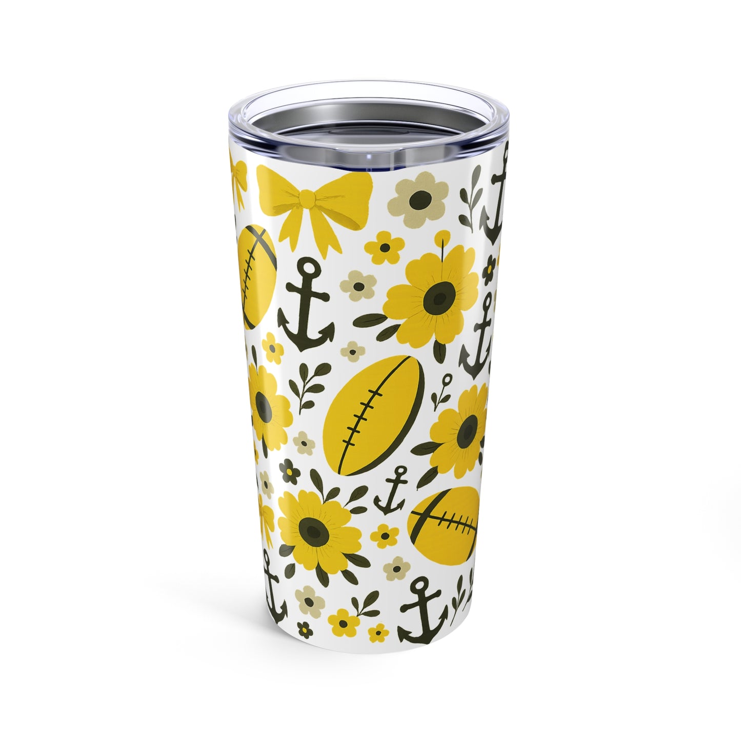 Floral Anchor Tumbler, Floral Anchor Tumbler - 20oz Insulated Drinkware for Summer, Vandy Game Day, Vanderbilt Tn Gift, Nashville Tennessee Gift, Anchor Down